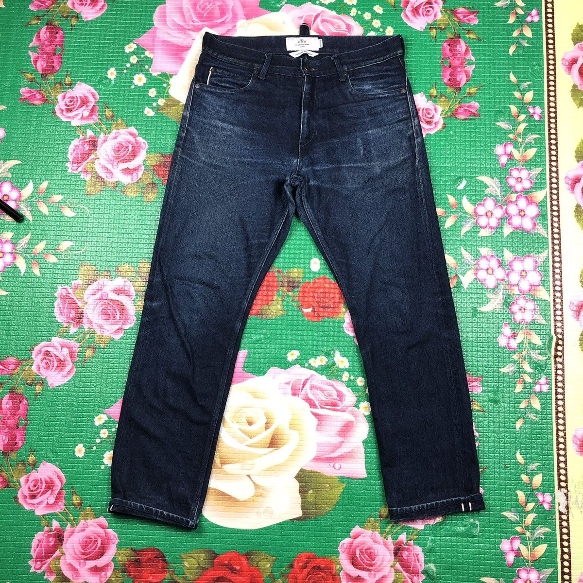 Japanese Brand Vintage Work Not Work blue indigo selvedge Jeans Size US 31 - 1 Thumbnail