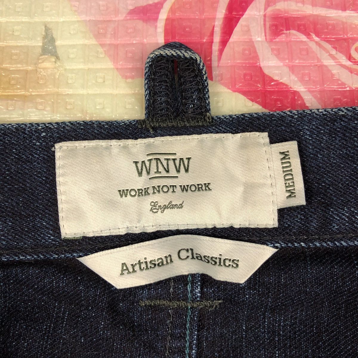 Japanese Brand Vintage Work Not Work blue indigo selvedge Jeans Size US 31 - 7 Thumbnail