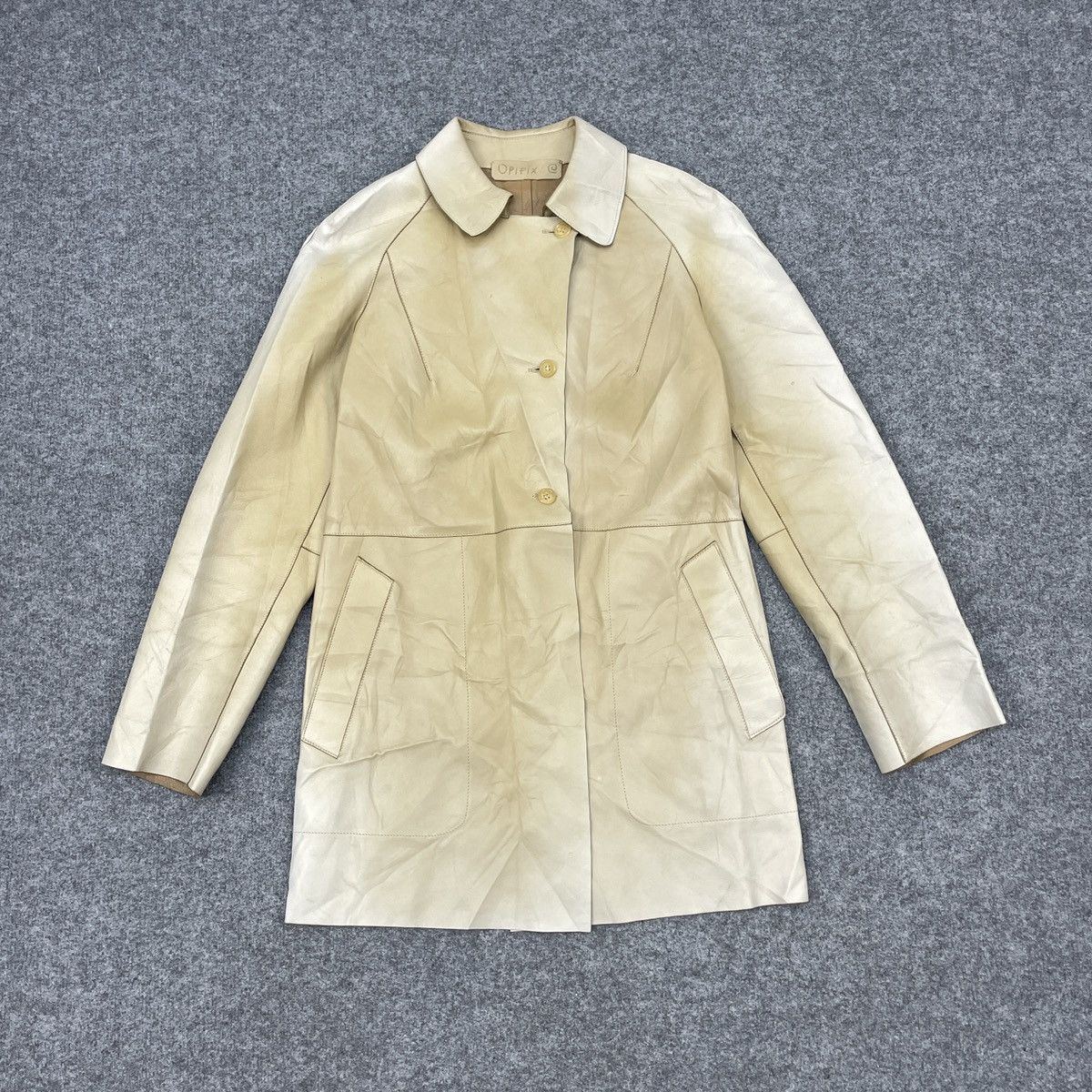 Leather Vintage OPIFIX Faded Lamb Skin Blazer Size S / US 4 / IT 40 - 1 Thumbnail