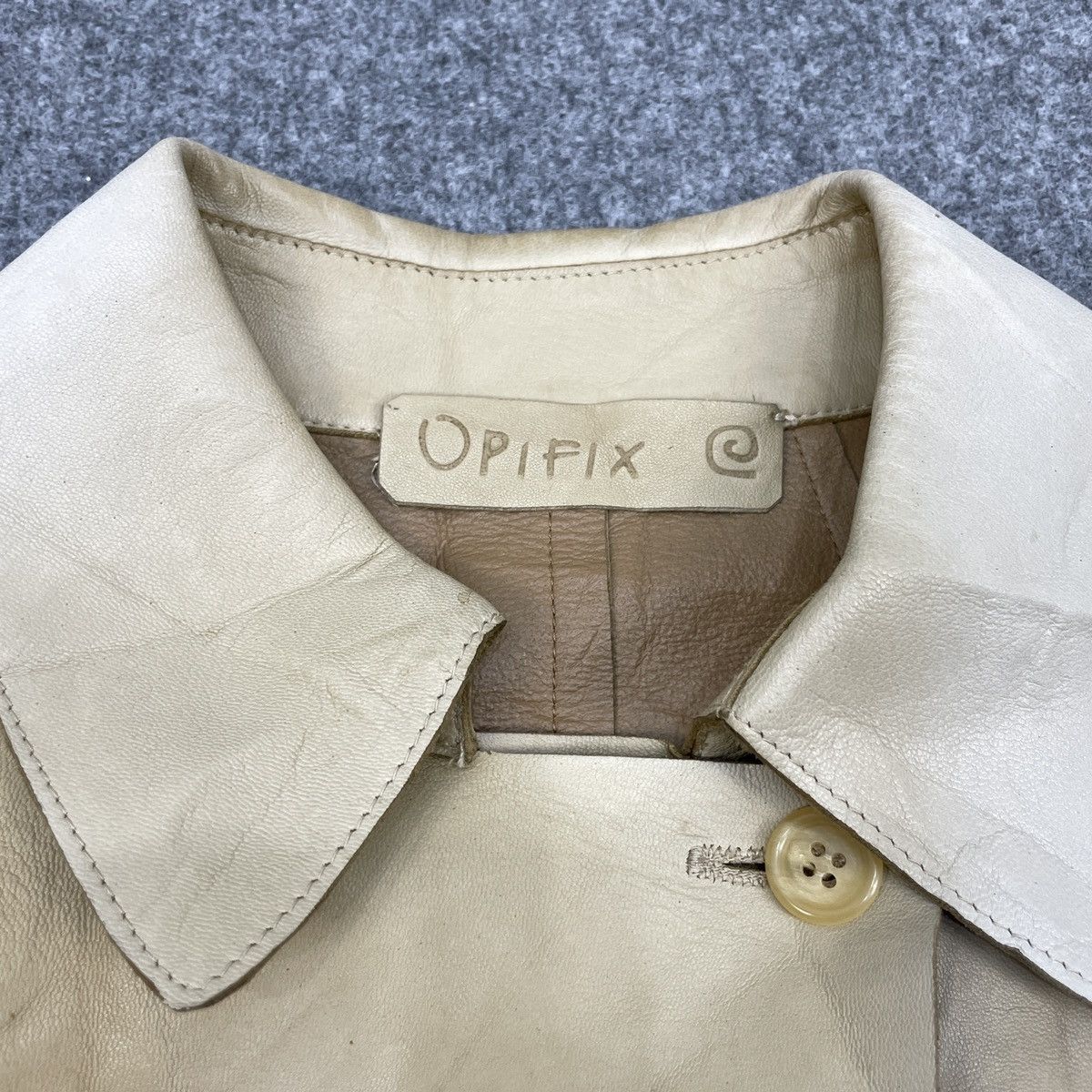 Leather Vintage OPIFIX Faded Lamb Skin Blazer Size S / US 4 / IT 40 - 5 Thumbnail