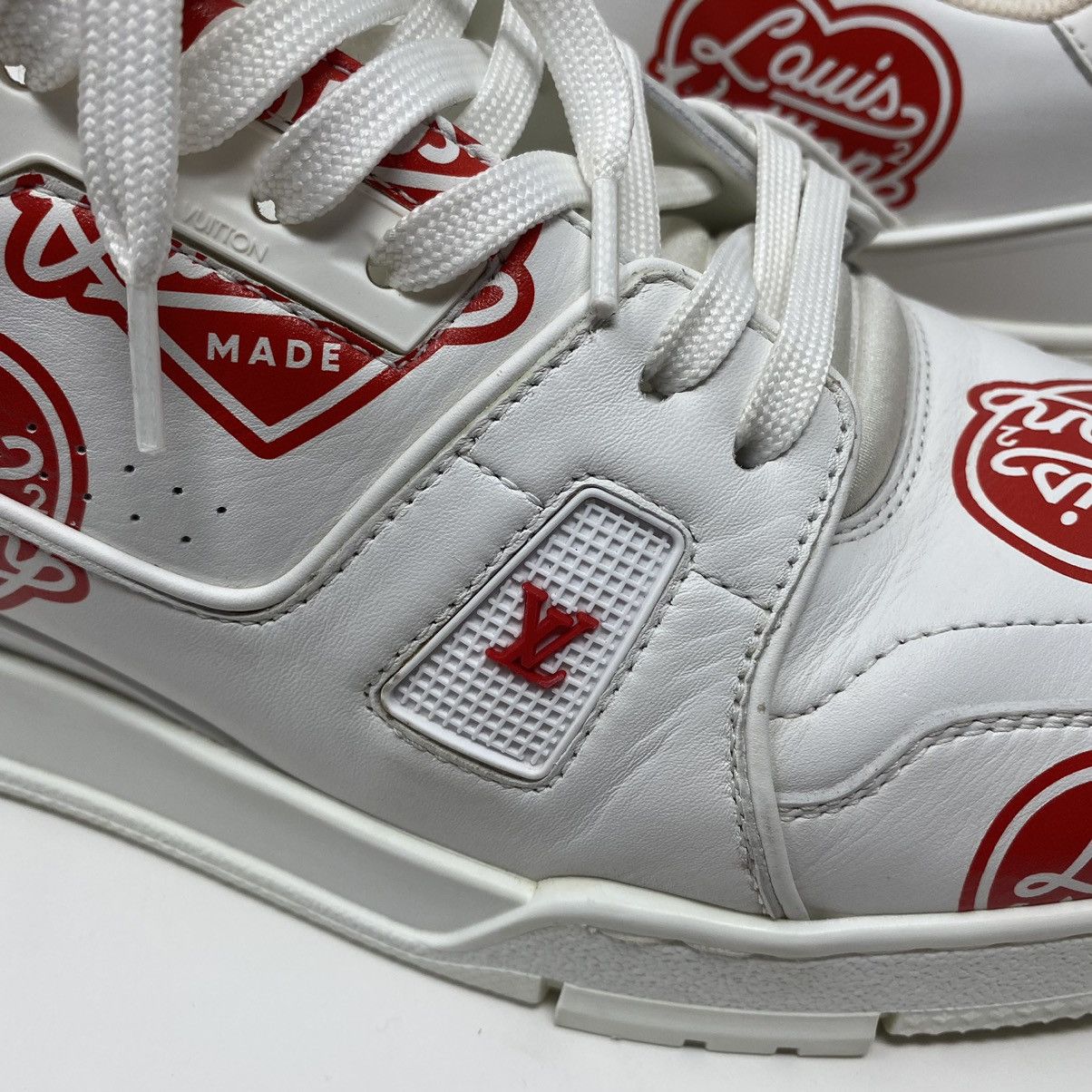 Louis Vuitton LOUIS VUITTON x Nigo White ‘Heart’ Trainers Size LV10 Size US 11.5 / EU 44-45 - 2 Thumbnail
