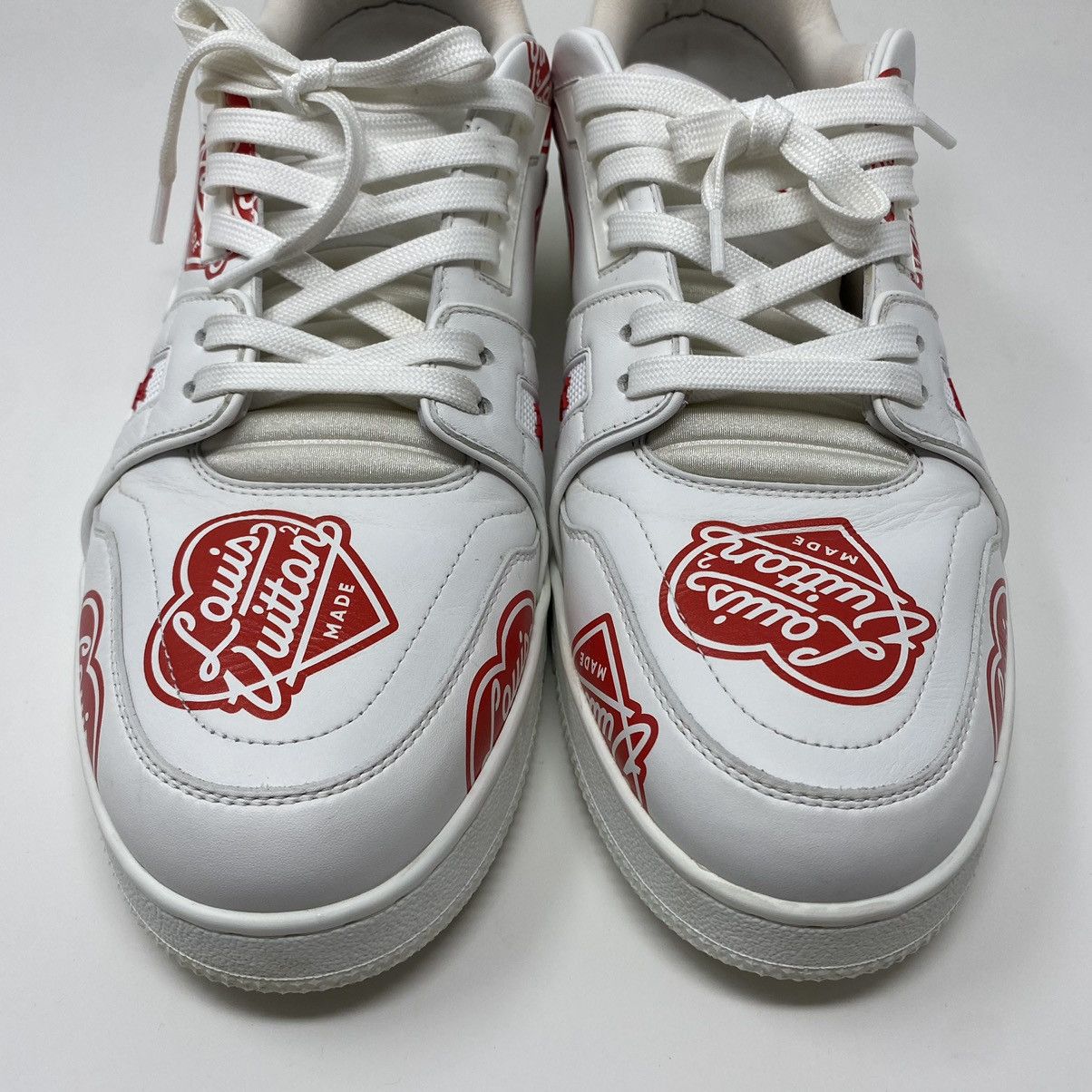 Louis Vuitton LOUIS VUITTON x Nigo White ‘Heart’ Trainers Size LV10 Size US 11.5 / EU 44-45 - 3 Thumbnail