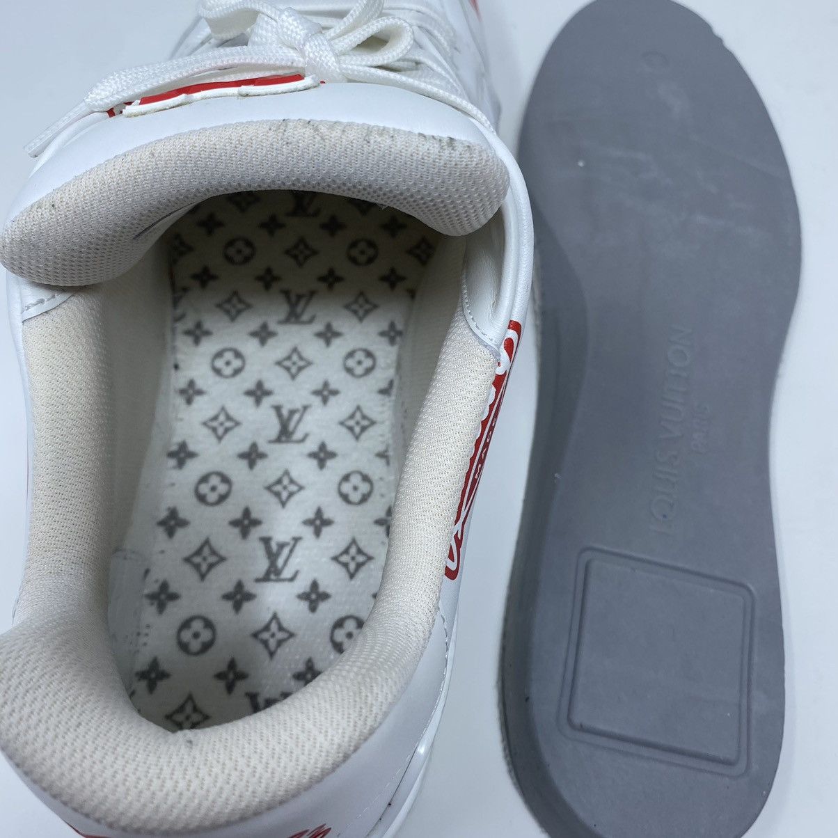 Louis Vuitton LOUIS VUITTON x Nigo White ‘Heart’ Trainers Size LV10 Size US 11.5 / EU 44-45 - 10 Thumbnail
