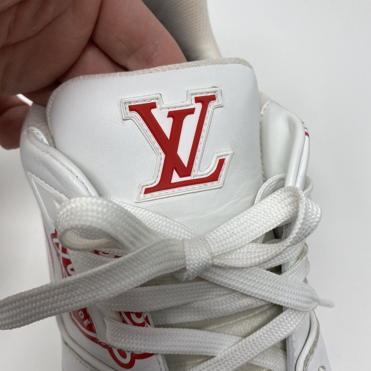 Louis Vuitton LOUIS VUITTON x Nigo White ‘Heart’ Trainers Size LV10 Size US 11.5 / EU 44-45 - 7 Thumbnail