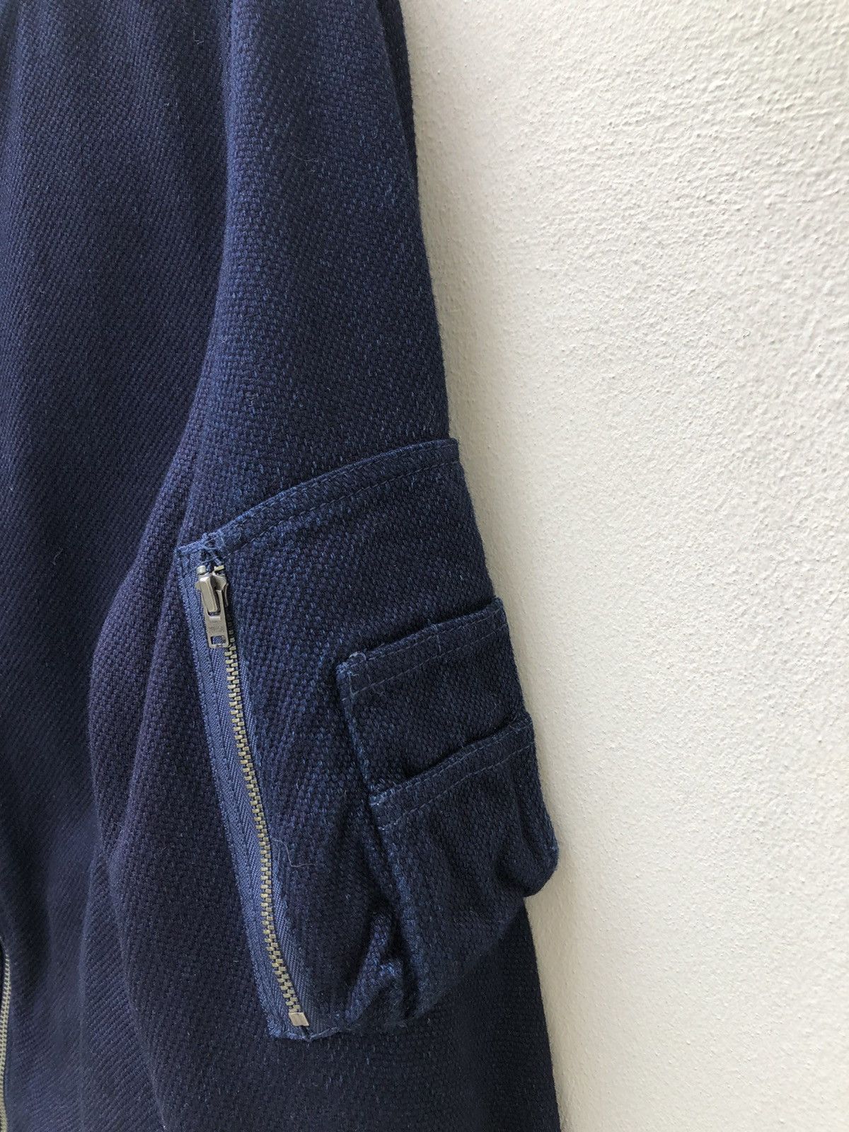 Momotaro Jeans Momotaro Jeans Indigo Blue Sashiko Kendo Ma-1 Bomber Jacket Size US M / EU 48-50 / 2 - 10 Thumbnail