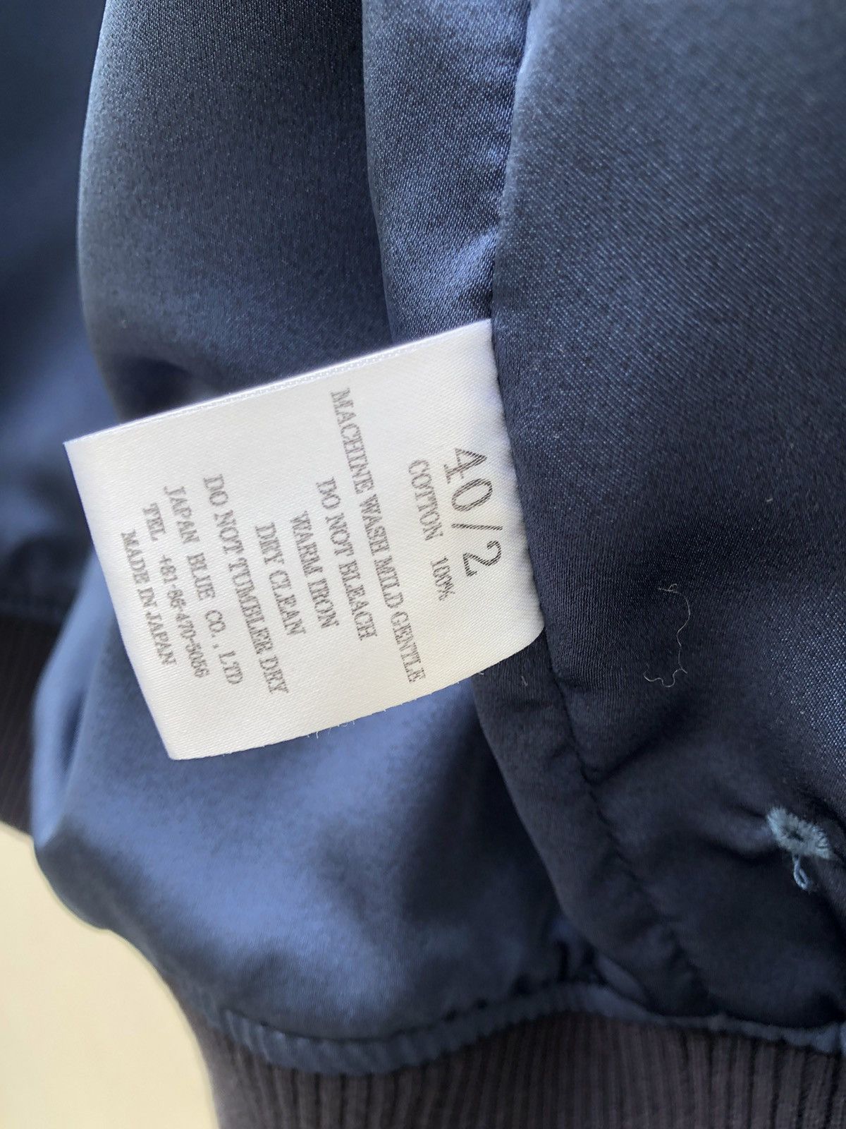 Momotaro Jeans Momotaro Jeans Indigo Blue Sashiko Kendo Ma-1 Bomber Jacket Size US M / EU 48-50 / 2 - 20 Thumbnail