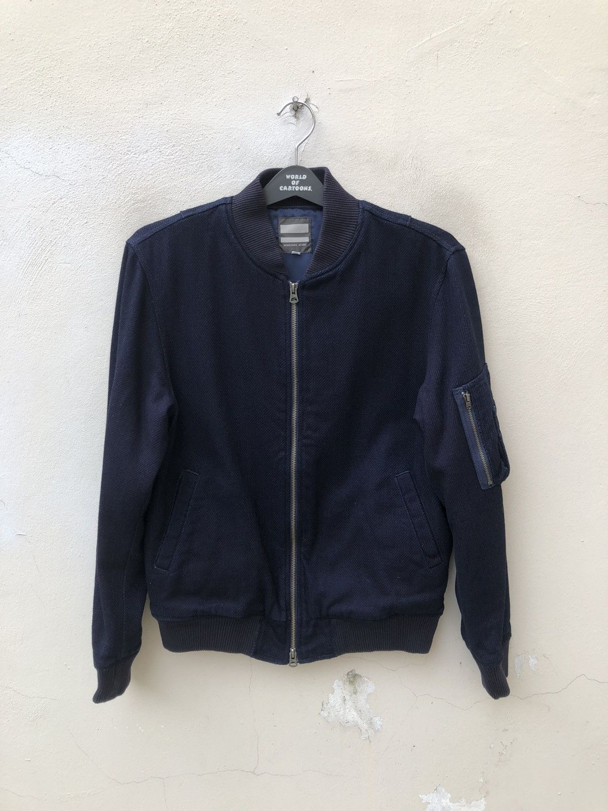 Momotaro Jeans Momotaro Jeans Indigo Blue Sashiko Kendo Ma-1 Bomber Jacket Size US M / EU 48-50 / 2 - 6 Thumbnail