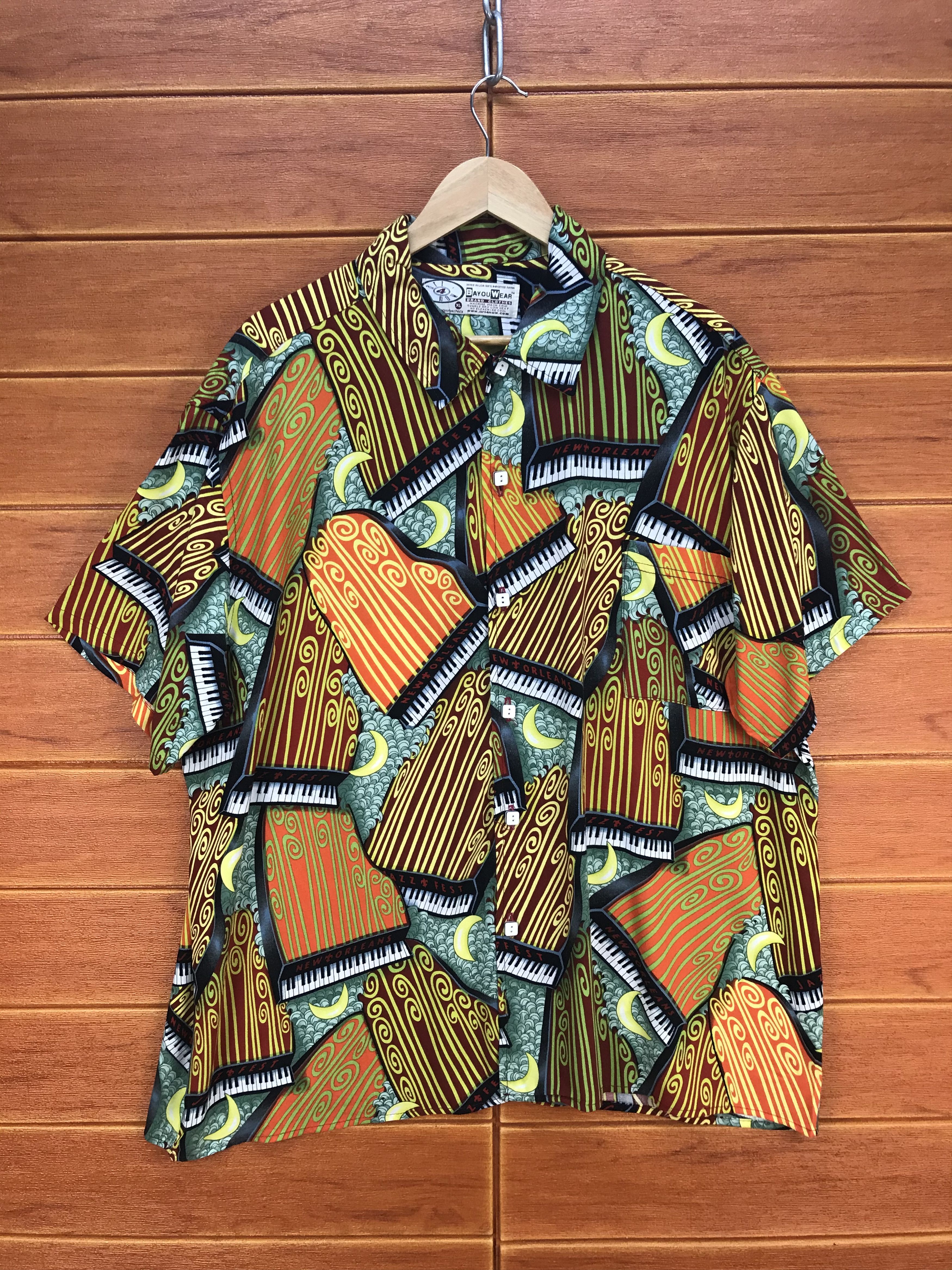 Vintage Vintage Made In USA Piano Print Hawaiian Shirt Size US XL / EU 56 / 4 - 2 Thumbnail