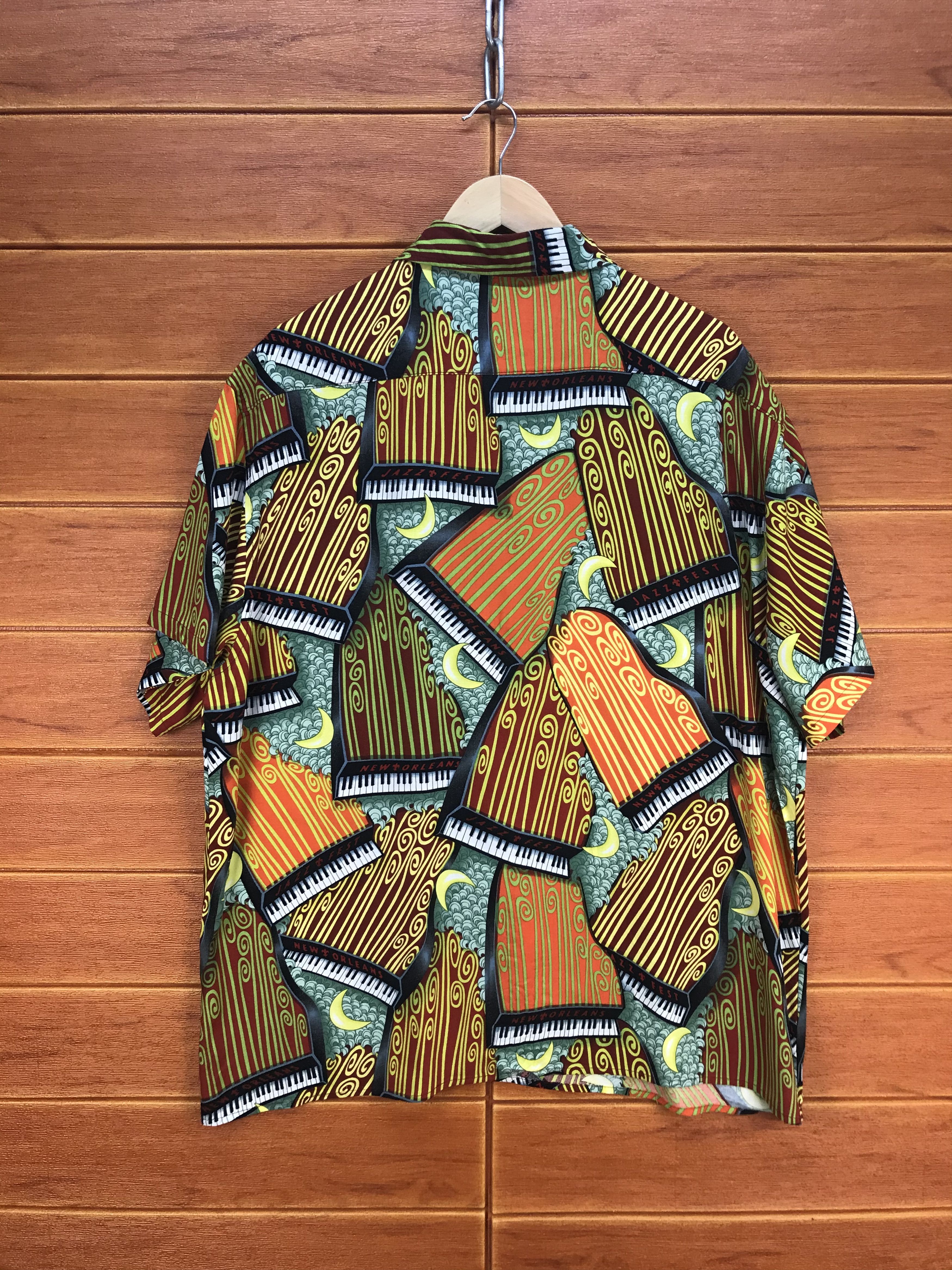 Vintage Vintage Made In USA Piano Print Hawaiian Shirt Size US XL / EU 56 / 4 - 9 Thumbnail