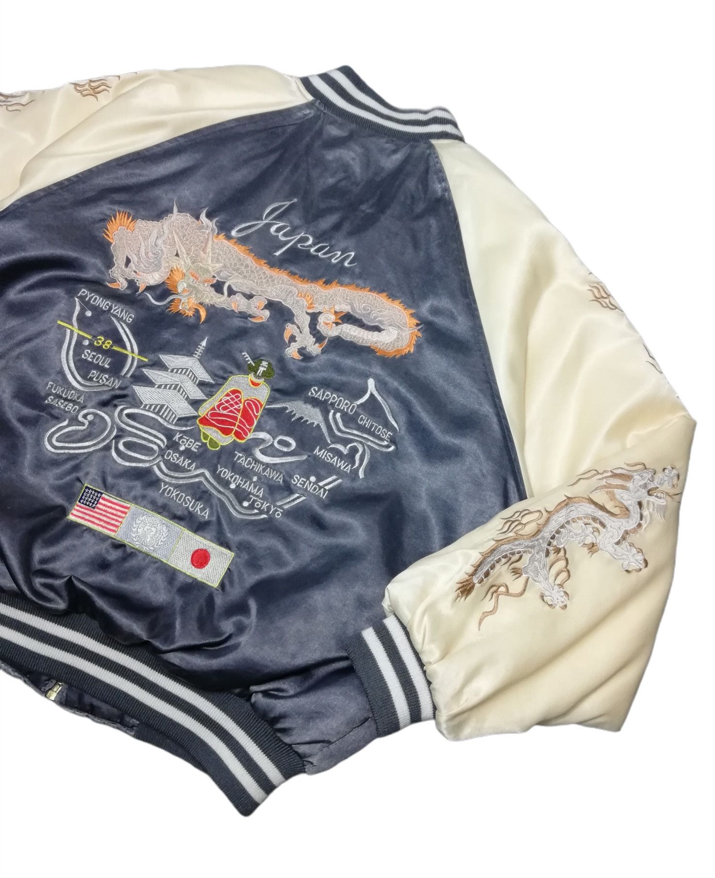 Japanese Brand 🔥DOPE RARE 🐉 Dragon Ryu Tattoo Art Embroidery Embroidered Size US M / EU 48-50 / 2 - 3 Thumbnail