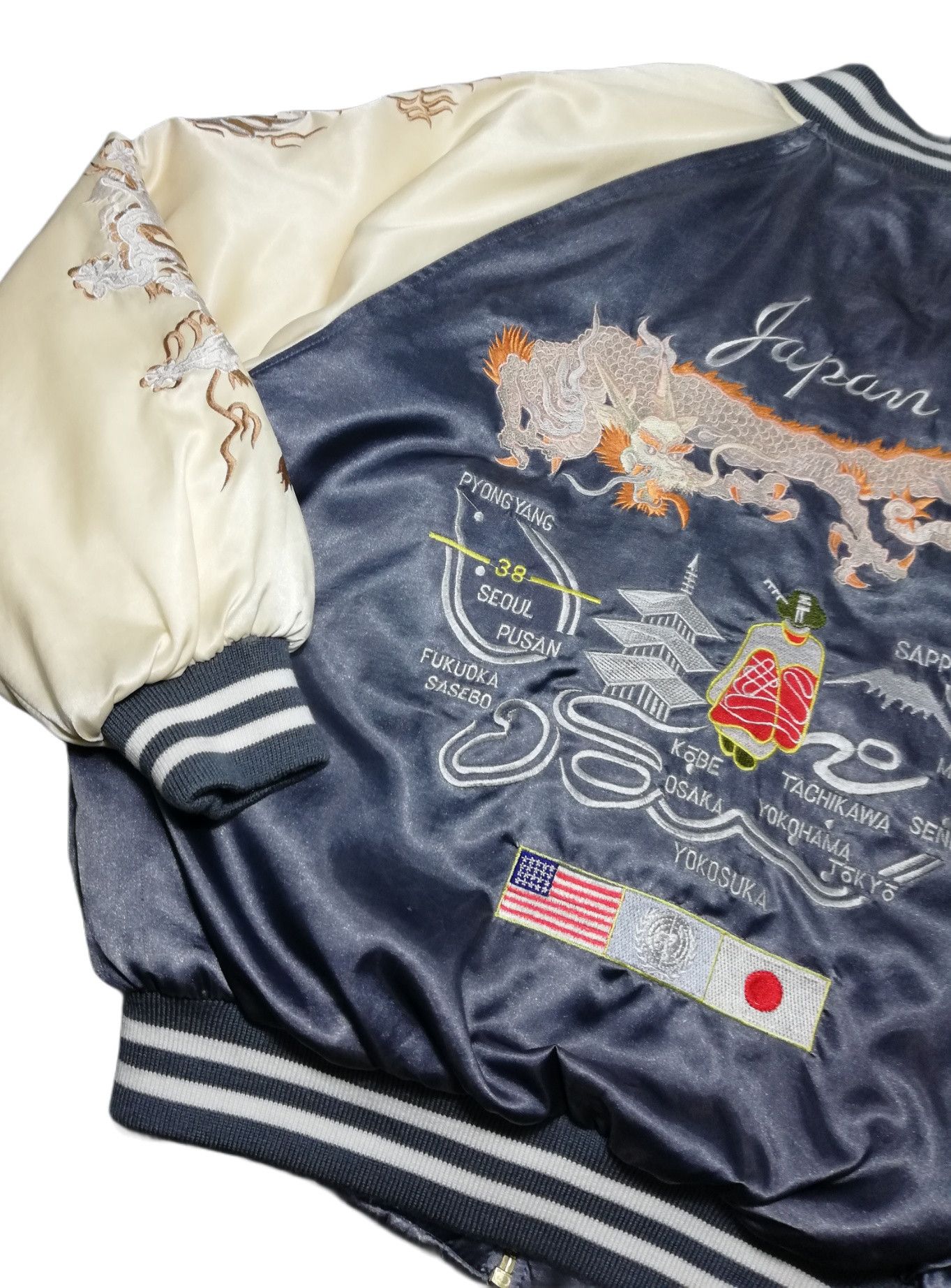 Japanese Brand 🔥DOPE RARE 🐉 Dragon Ryu Tattoo Art Embroidery Embroidered Size US M / EU 48-50 / 2 - 8 Thumbnail