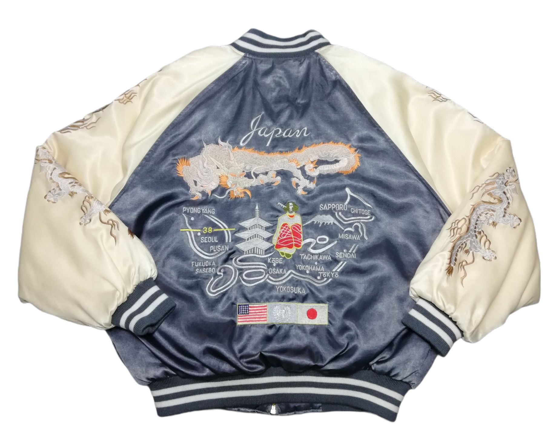 Japanese Brand 🔥DOPE RARE 🐉 Dragon Ryu Tattoo Art Embroidery Embroidered Size US M / EU 48-50 / 2 - 2 Thumbnail