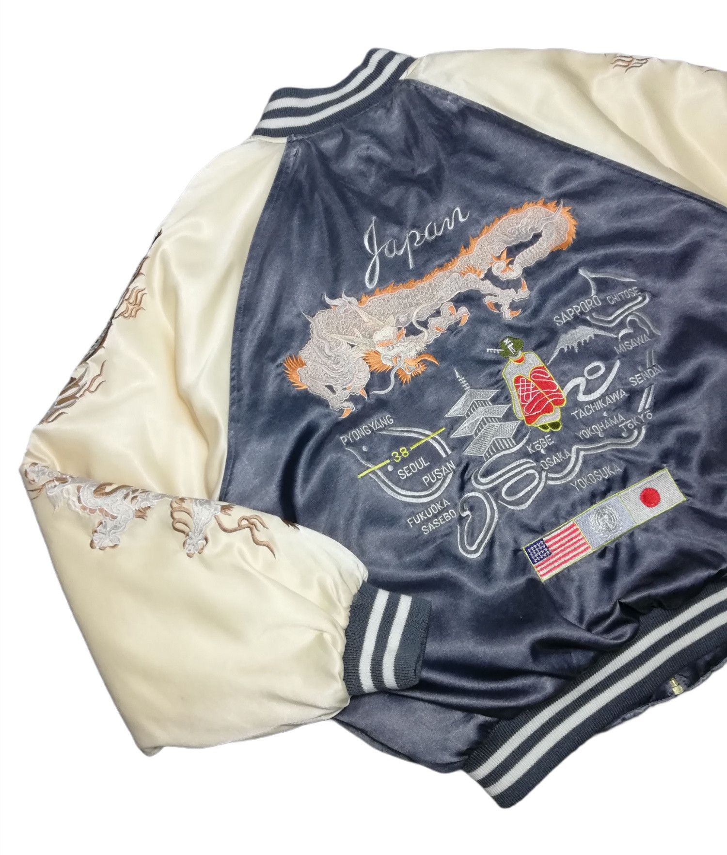 Japanese Brand 🔥DOPE RARE 🐉 Dragon Ryu Tattoo Art Embroidery Embroidered Size US M / EU 48-50 / 2 - 4 Thumbnail