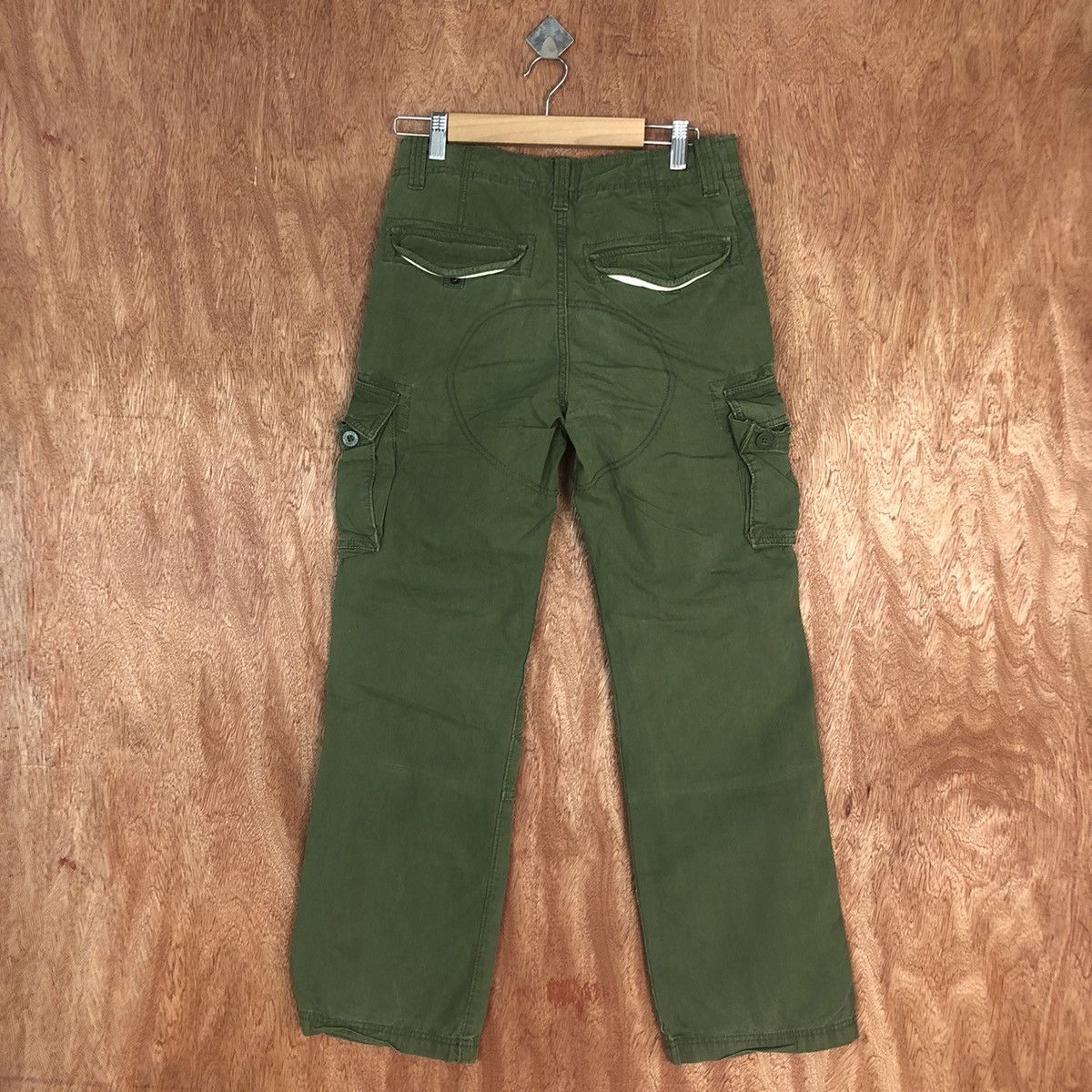 Gap × Japanese Brand GAP Kids Green Multipocket Cargo Pants #2328 Size 28" / US 6 / IT 42 - 10 Thumbnail