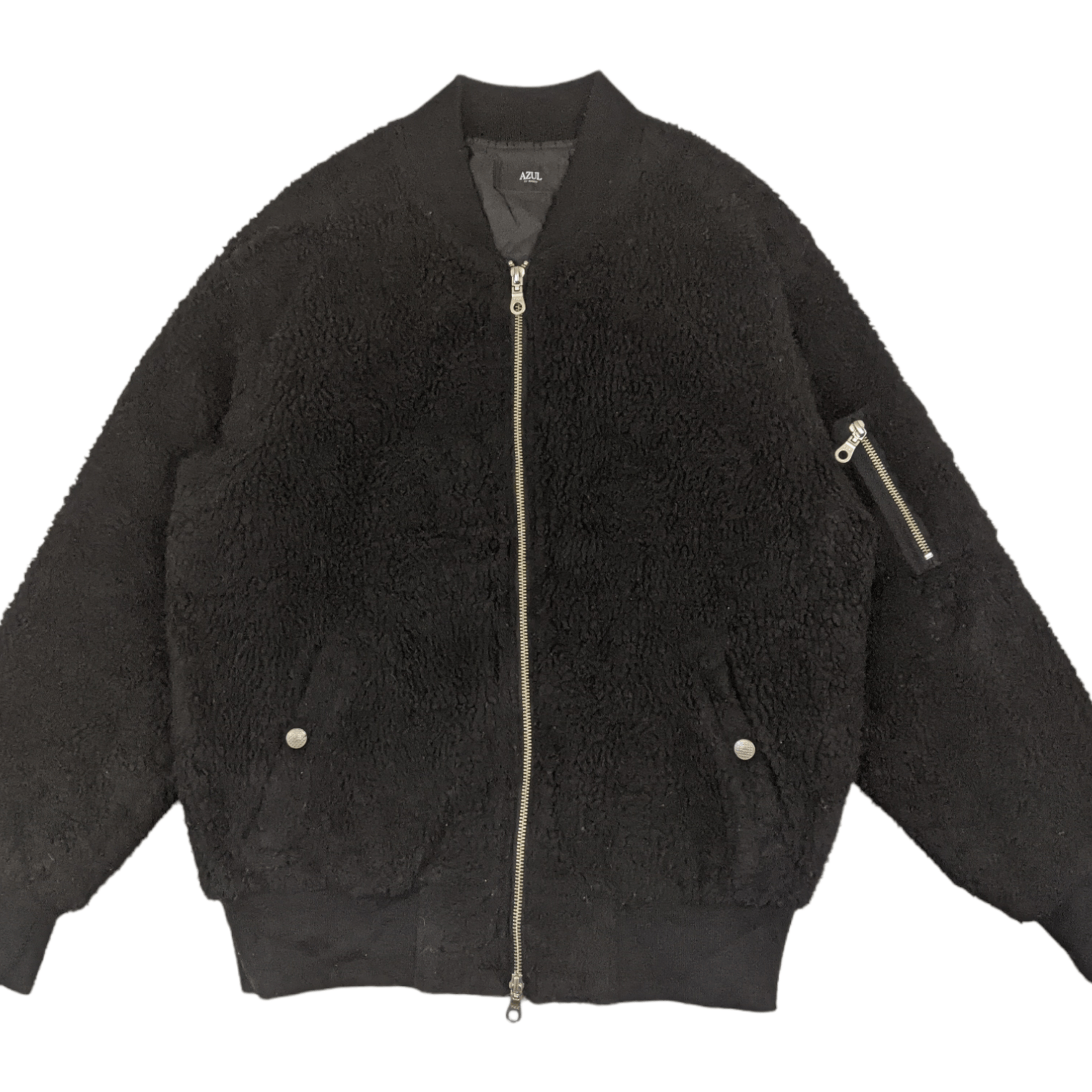 Japanese Brand Japan AZUL Fleece Fluffy Bomber Style Jacket Size US S / EU 44-46 / 1 - 2 Thumbnail