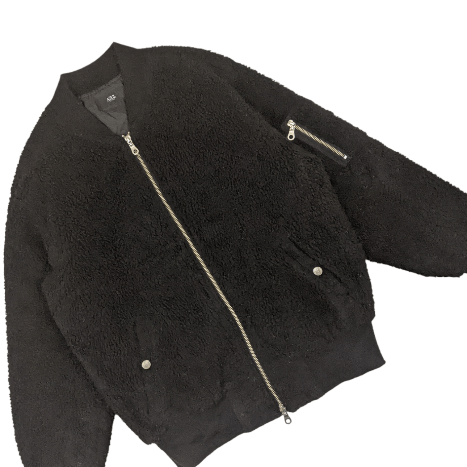 Japanese Brand Japan AZUL Fleece Fluffy Bomber Style Jacket Size US S / EU 44-46 / 1 - 3 Thumbnail