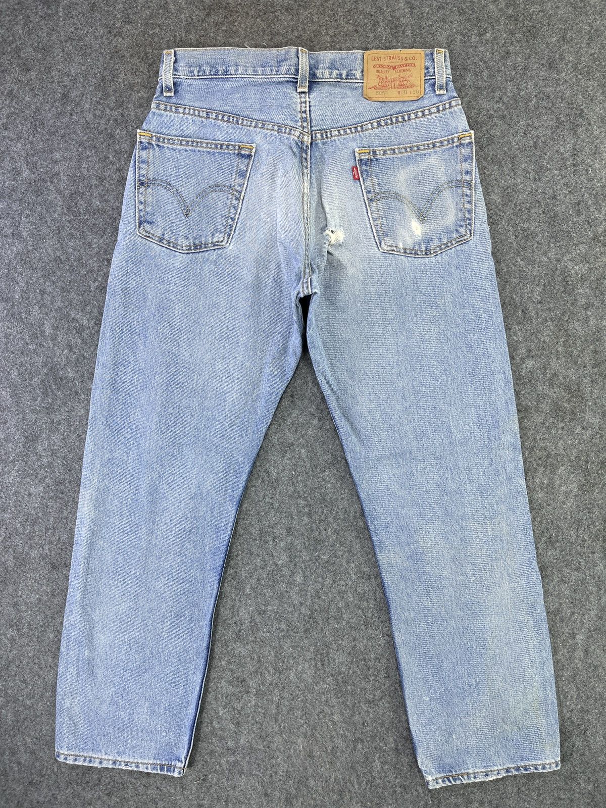Levi's Vintage Levis 505 Distressed Jeans - J895 Size US 31 - 2 Thumbnail