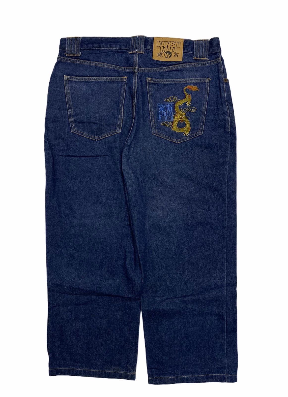 Kansai Yamamoto 80's Kansai MAN Embroidered Gold Dragon Wide leg Baggy Size US 34 / EU 50 - 2 Thumbnail