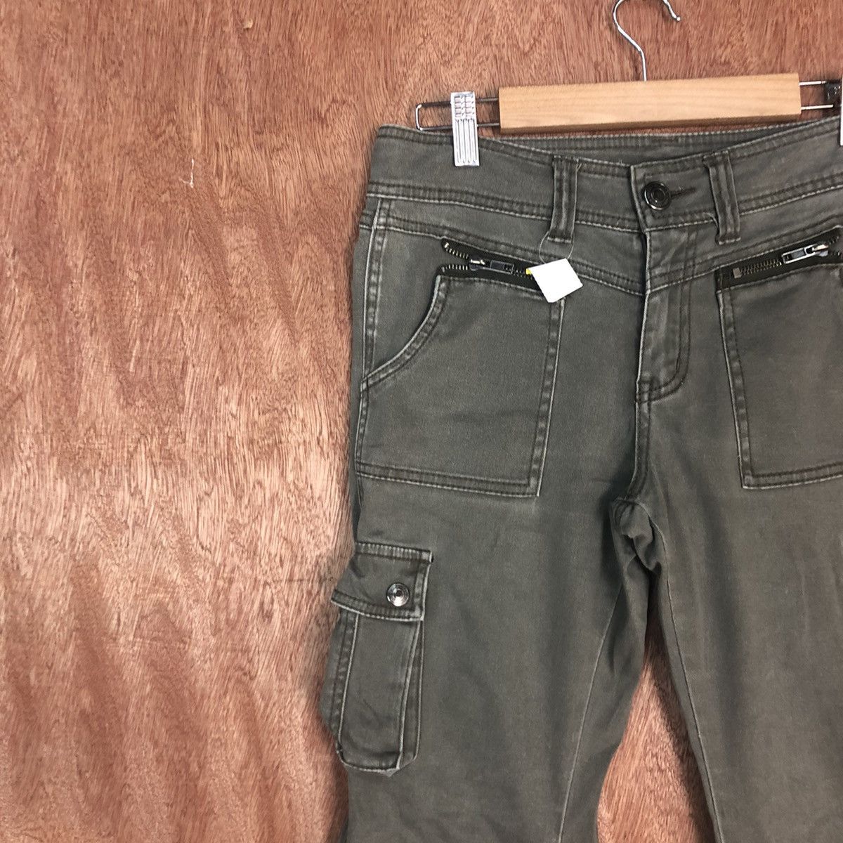 Japanese Brand Luxury Jeans Grey Multipocket cargo Pants #2321 Size US 27 - 6 Thumbnail