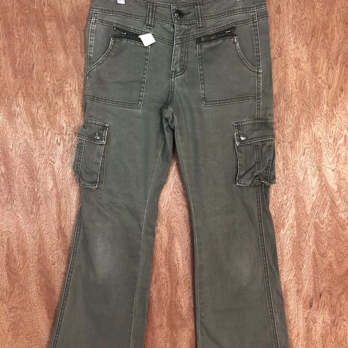 Japanese Brand Luxury Jeans Grey Multipocket cargo Pants #2321 Size US 27 - 4 Thumbnail