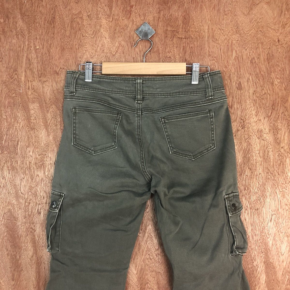 Japanese Brand Luxury Jeans Grey Multipocket cargo Pants #2321 Size US 27 - 11 Thumbnail