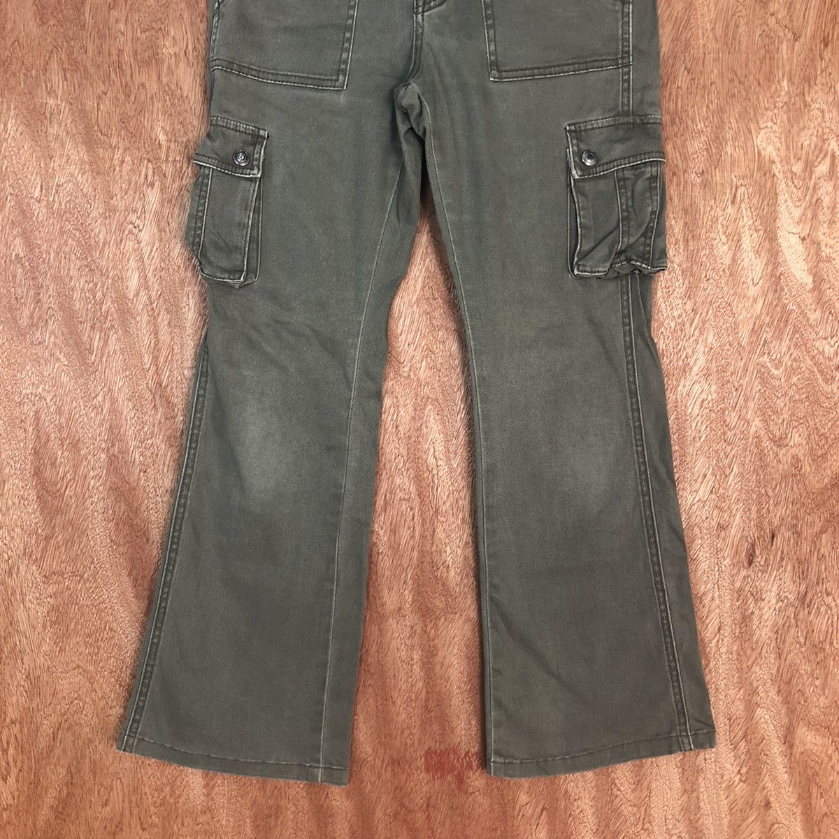 Japanese Brand Luxury Jeans Grey Multipocket cargo Pants #2321 Size US 27 - 3 Thumbnail