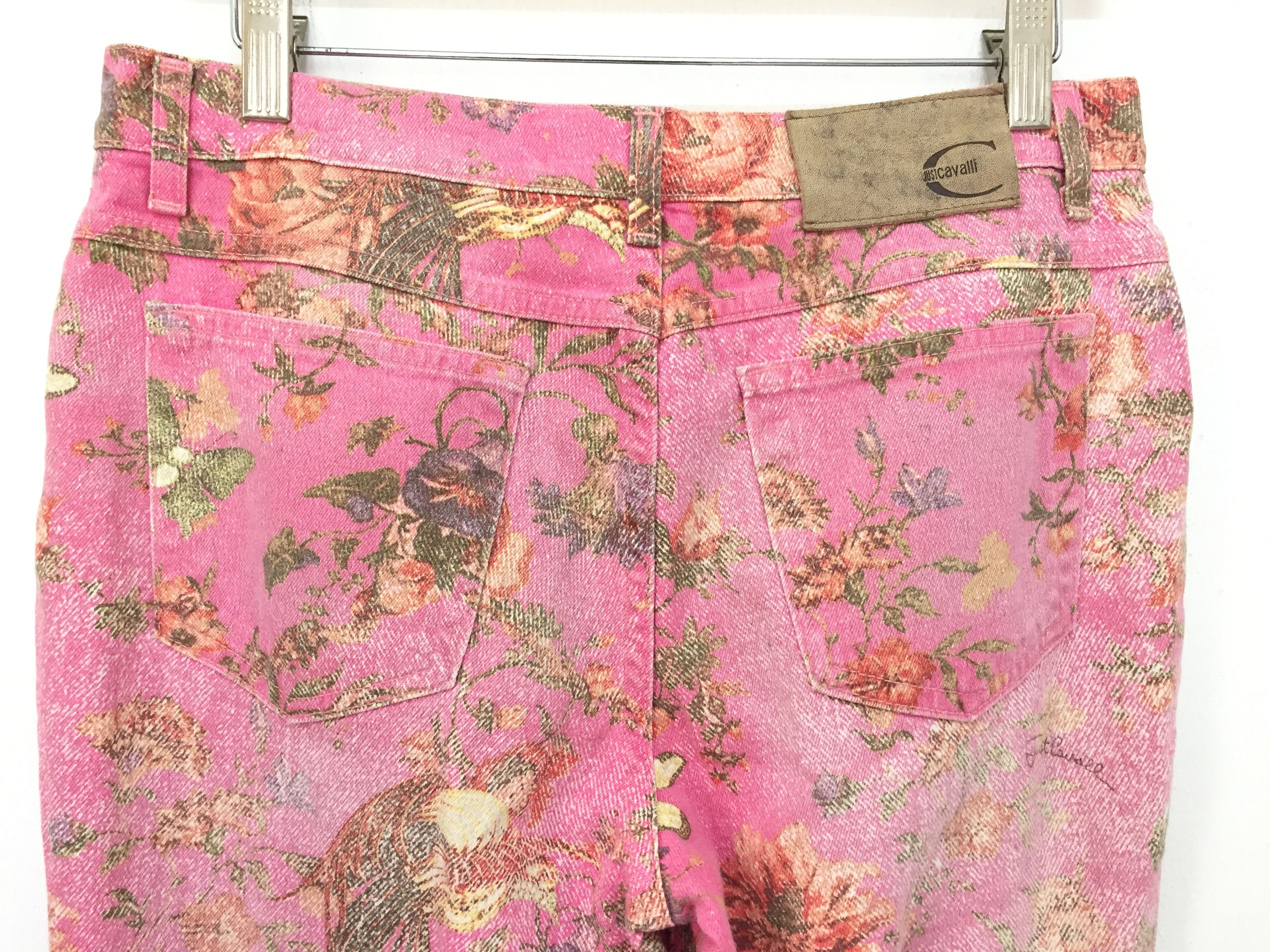 Just Cavalli Just Cavalli Pink Floral pants Japan Exclusive Production Size 29" - 9 Thumbnail
