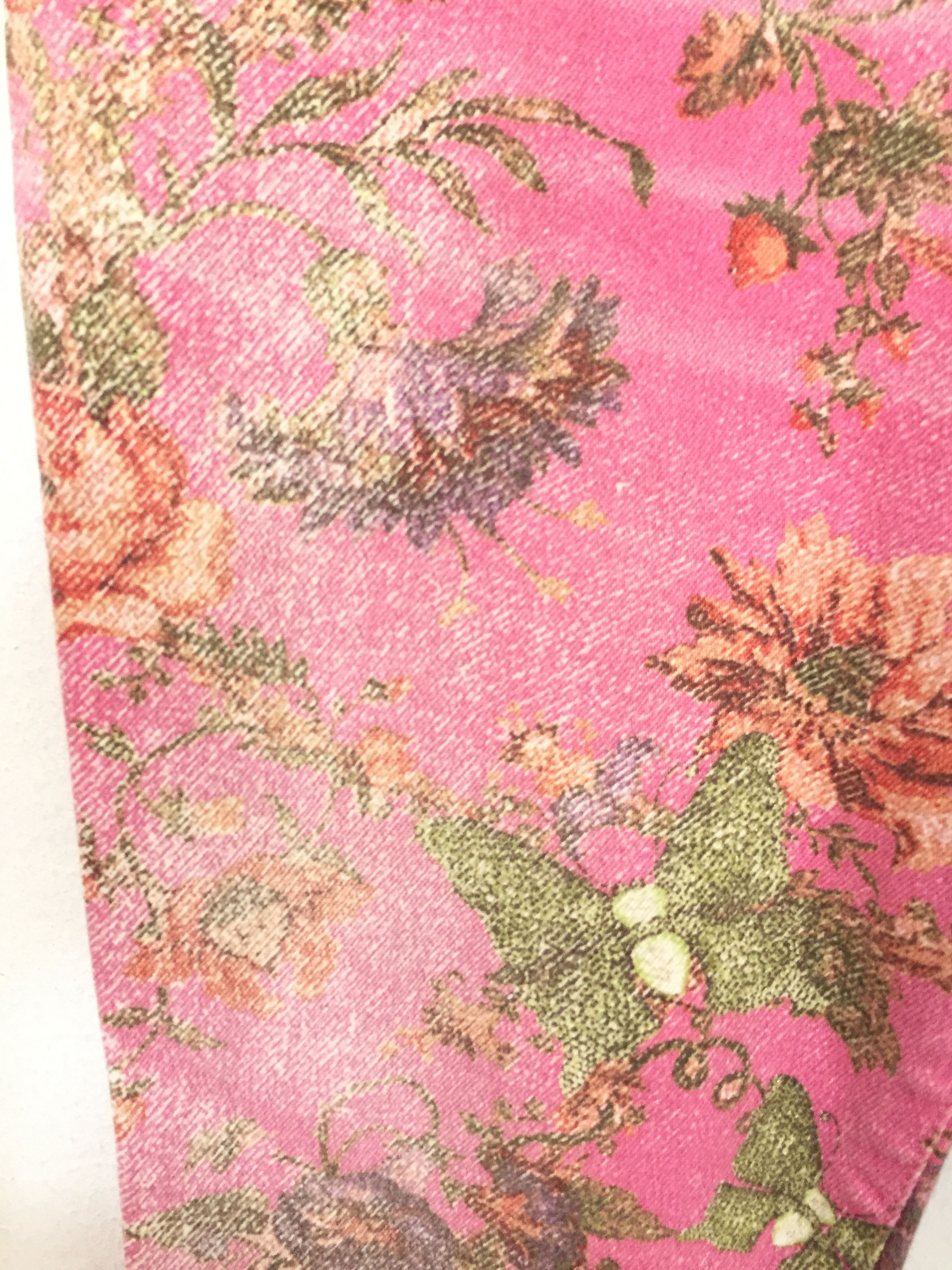 Just Cavalli Just Cavalli Pink Floral pants Japan Exclusive Production Size 29" - 5 Thumbnail