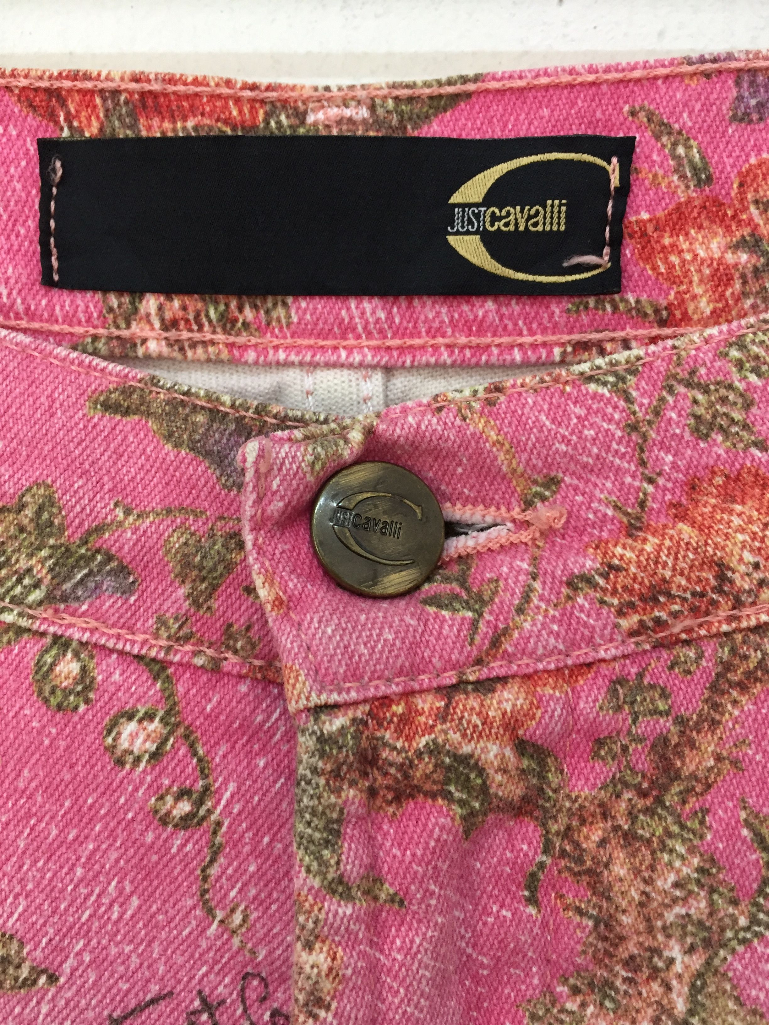 Just Cavalli Just Cavalli Pink Floral pants Japan Exclusive Production Size 29" - 7 Thumbnail