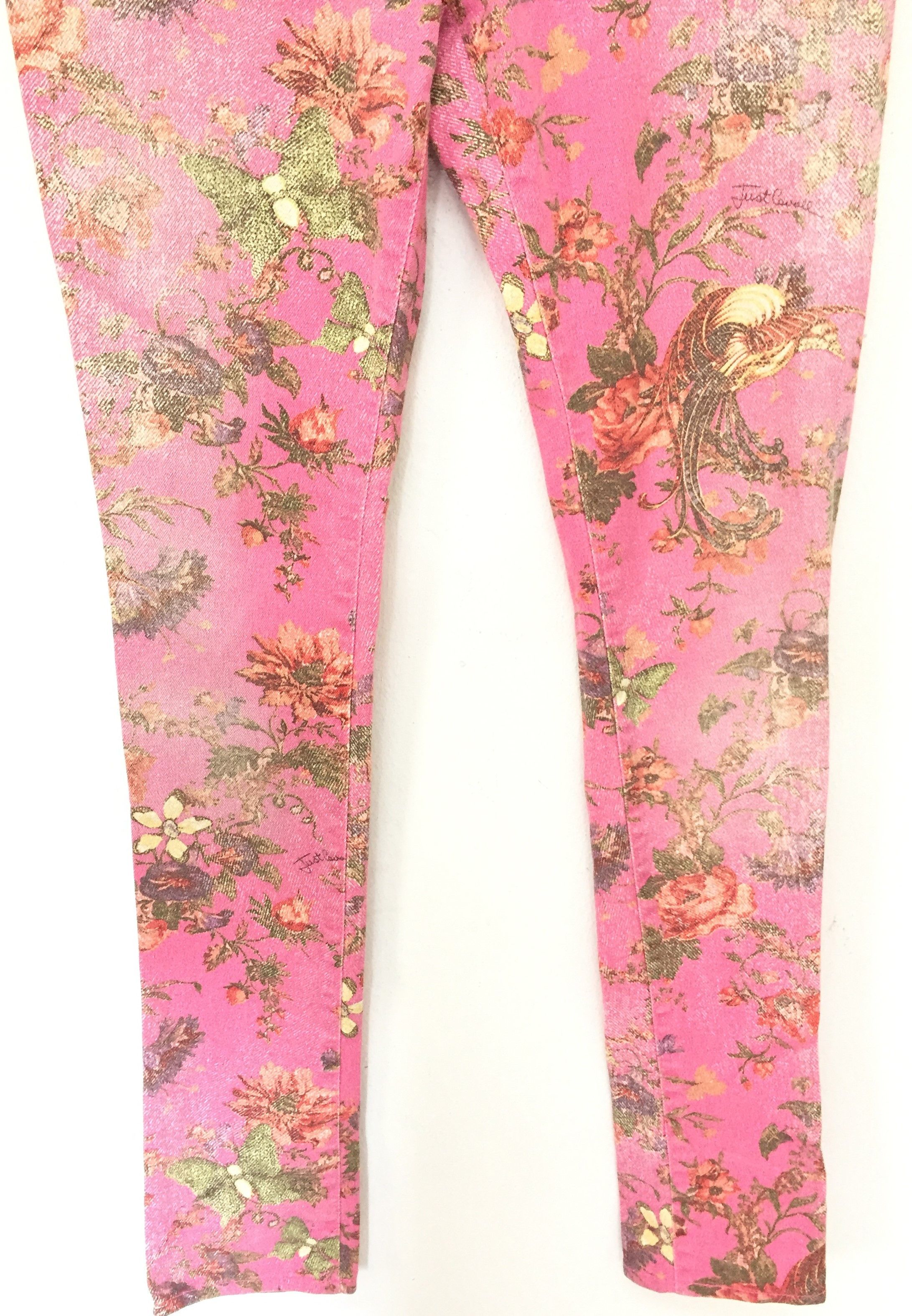 Just Cavalli Just Cavalli Pink Floral pants Japan Exclusive Production Size 29" - 3 Thumbnail