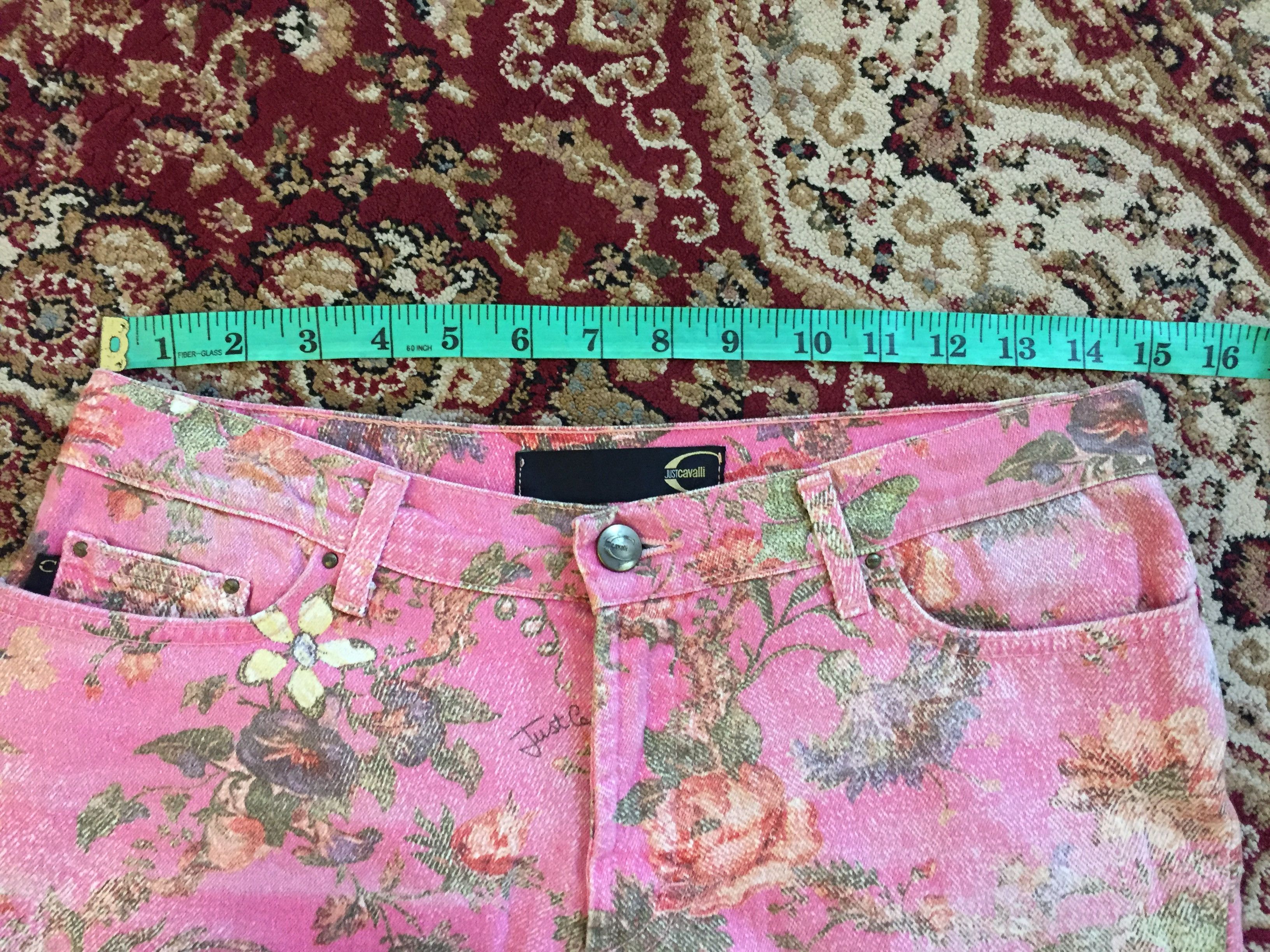 Just Cavalli Just Cavalli Pink Floral pants Japan Exclusive Production Size 29" - 13 Thumbnail