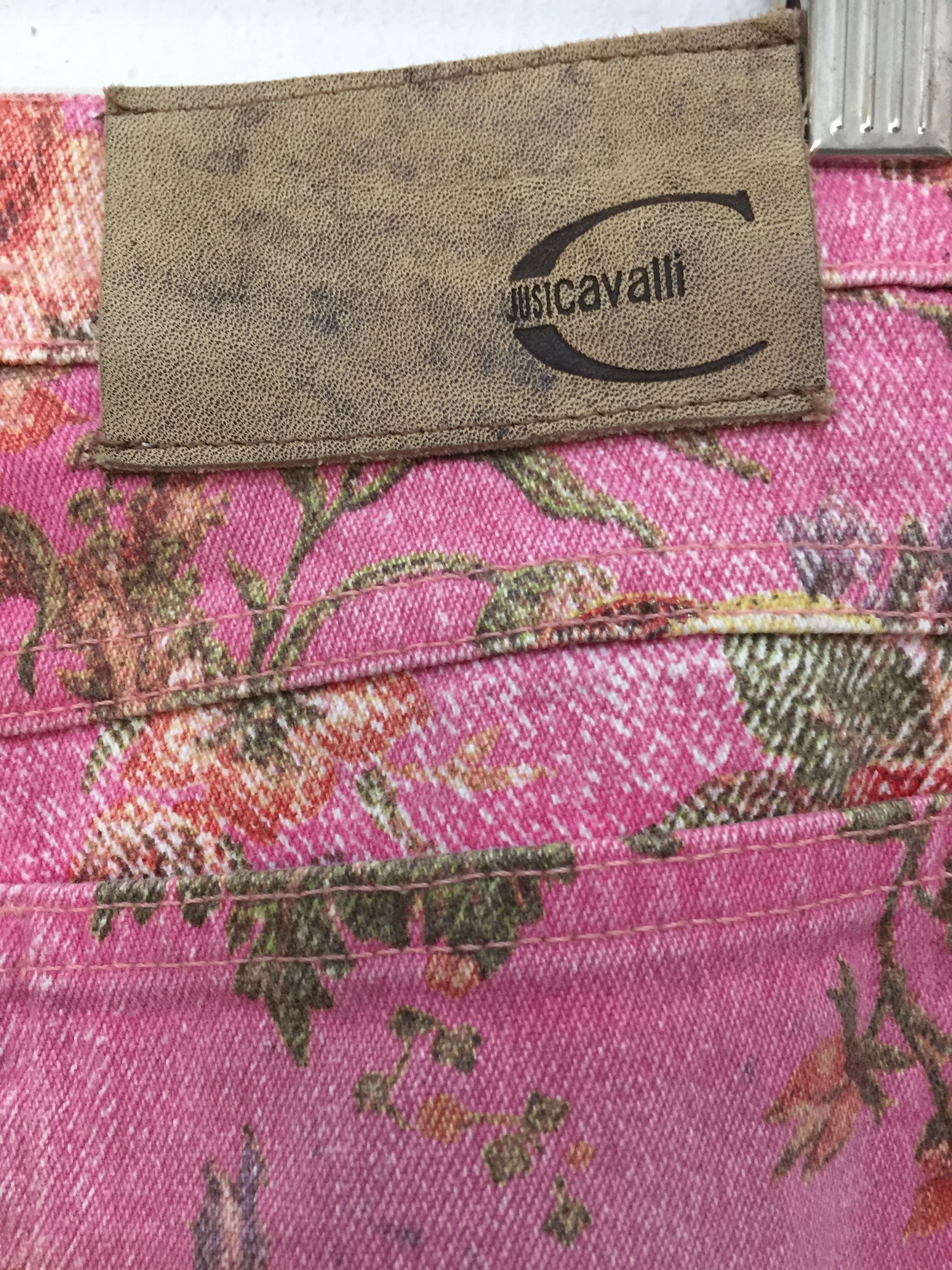 Just Cavalli Just Cavalli Pink Floral pants Japan Exclusive Production Size 29" - 10 Thumbnail