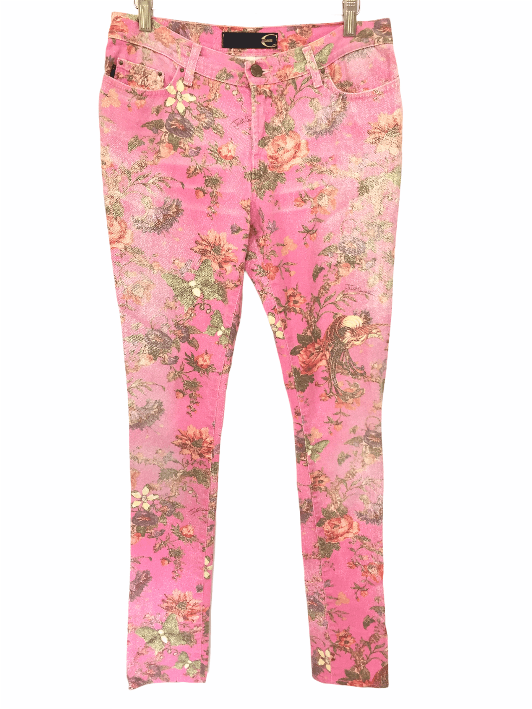 Just Cavalli Just Cavalli Pink Floral pants Japan Exclusive Production Size 29" - 1 Thumbnail