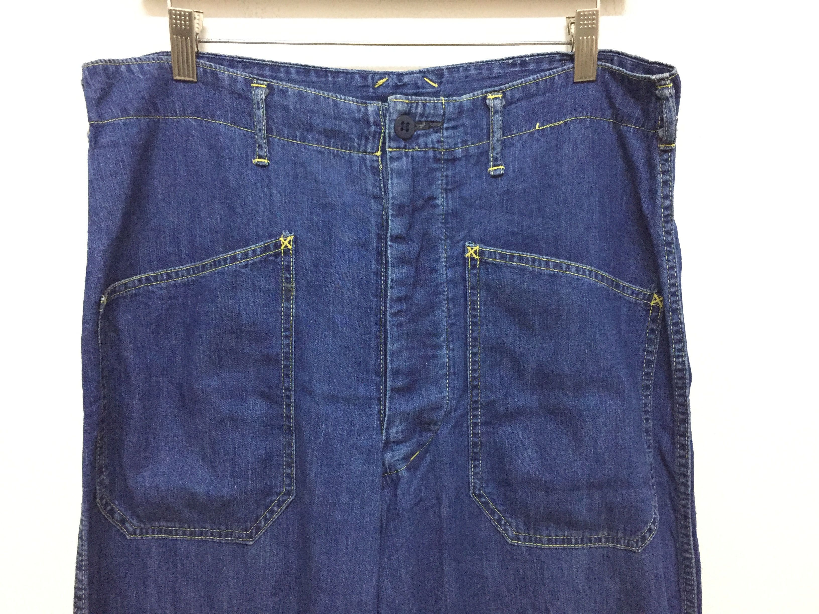 Needles HOGGS By Nepenthes Needles Military bush Soft denim pants Size US 33 - 3 Thumbnail