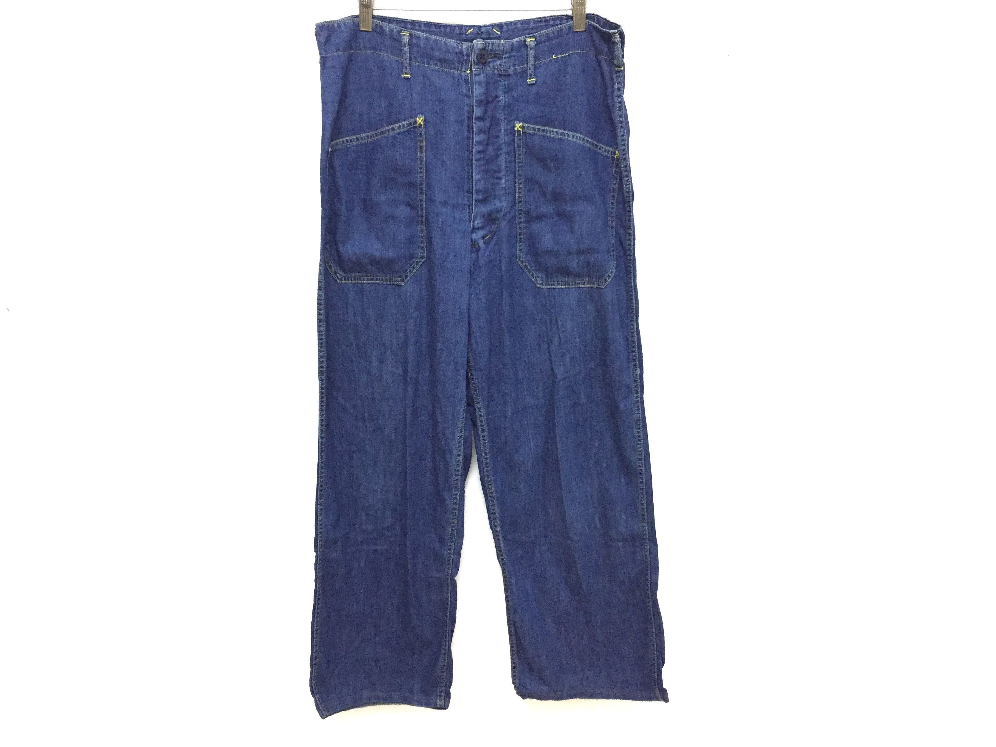 Needles HOGGS By Nepenthes Needles Military bush Soft denim pants Size US 33 - 2 Thumbnail