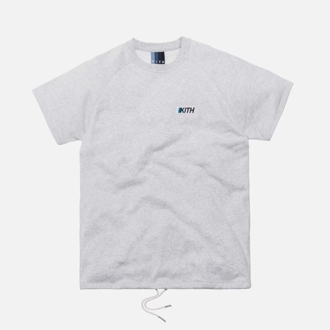 image of Kith Howard Baby Terry Short Sleeve Tee in Heather Grey, Men's (Size Medium)