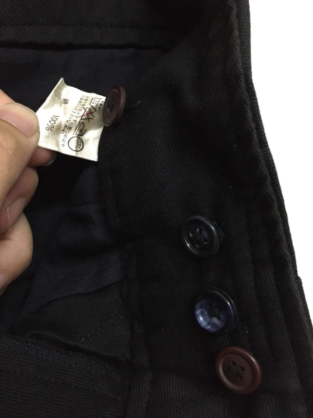 Issey Miyake 90s Issey Miyake Men Hidden side pocket heavy cotton buckle Size US 30 / EU 46 - 11 Thumbnail