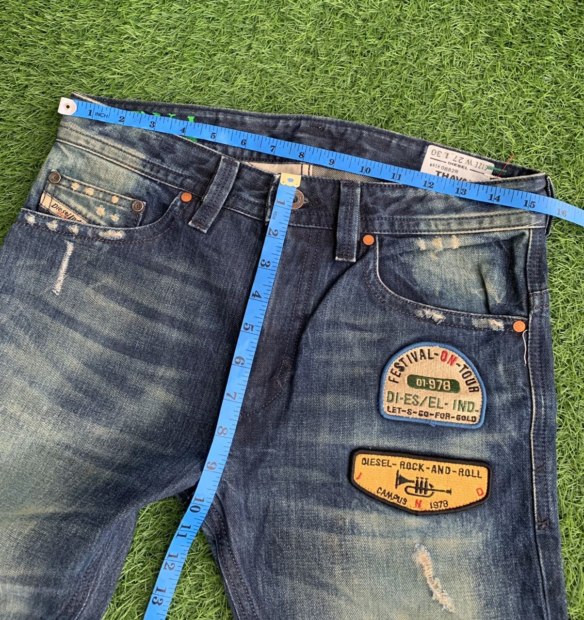 Diesel Designer Diesel.Co Jeans patches Slim Skinny Size US 30 / EU 46 - 14 Thumbnail