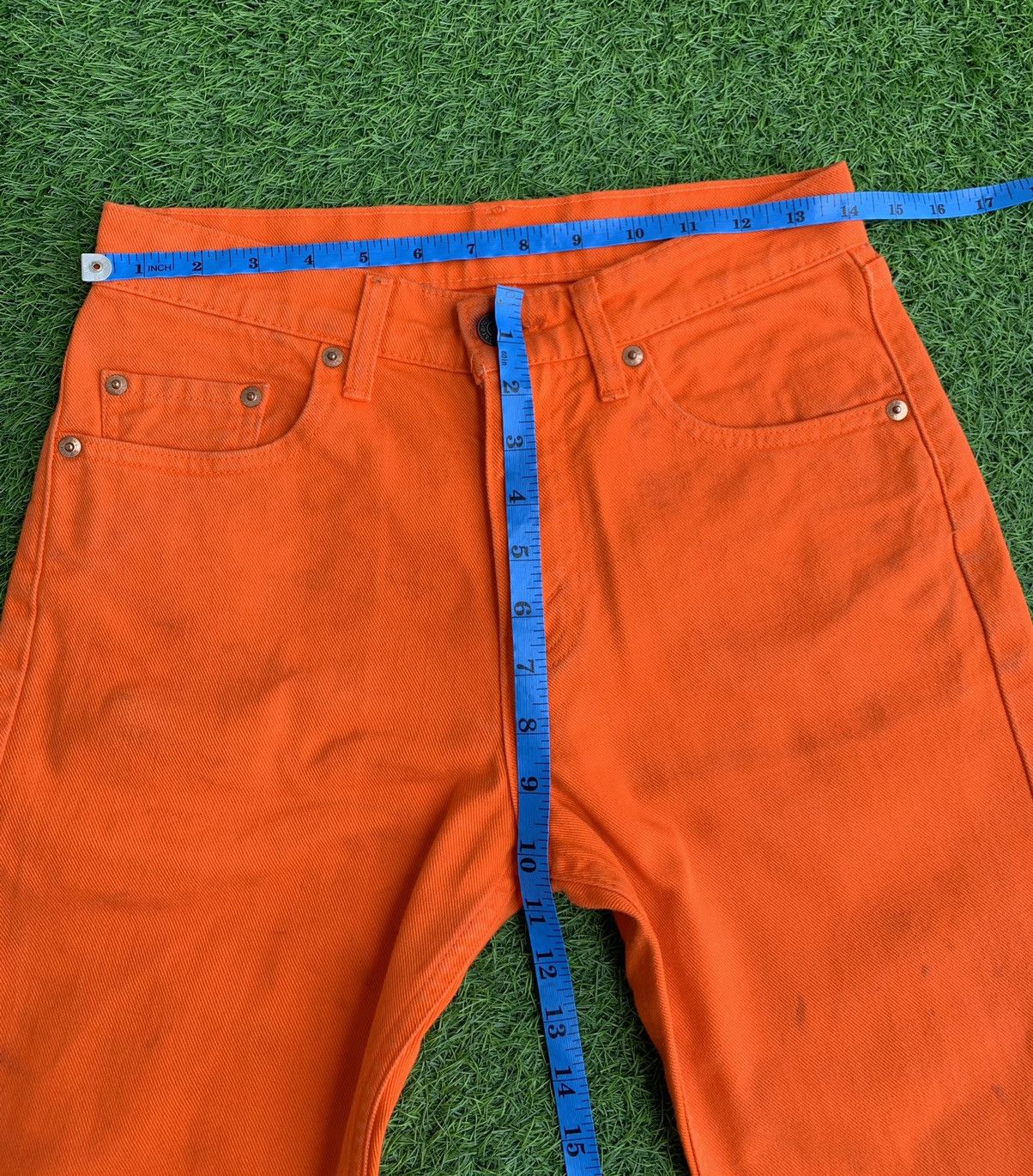 Levi's Vintage levis 90s Denim Jeans Hot 🍊orange Size US 28 / EU 44 - 12 Thumbnail