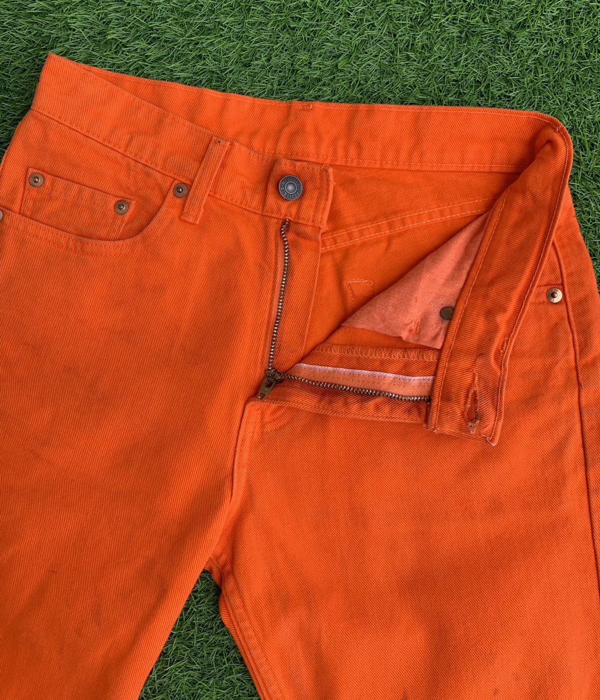 Levi's Vintage levis 90s Denim Jeans Hot 🍊orange Size US 28 / EU 44 - 10 Thumbnail