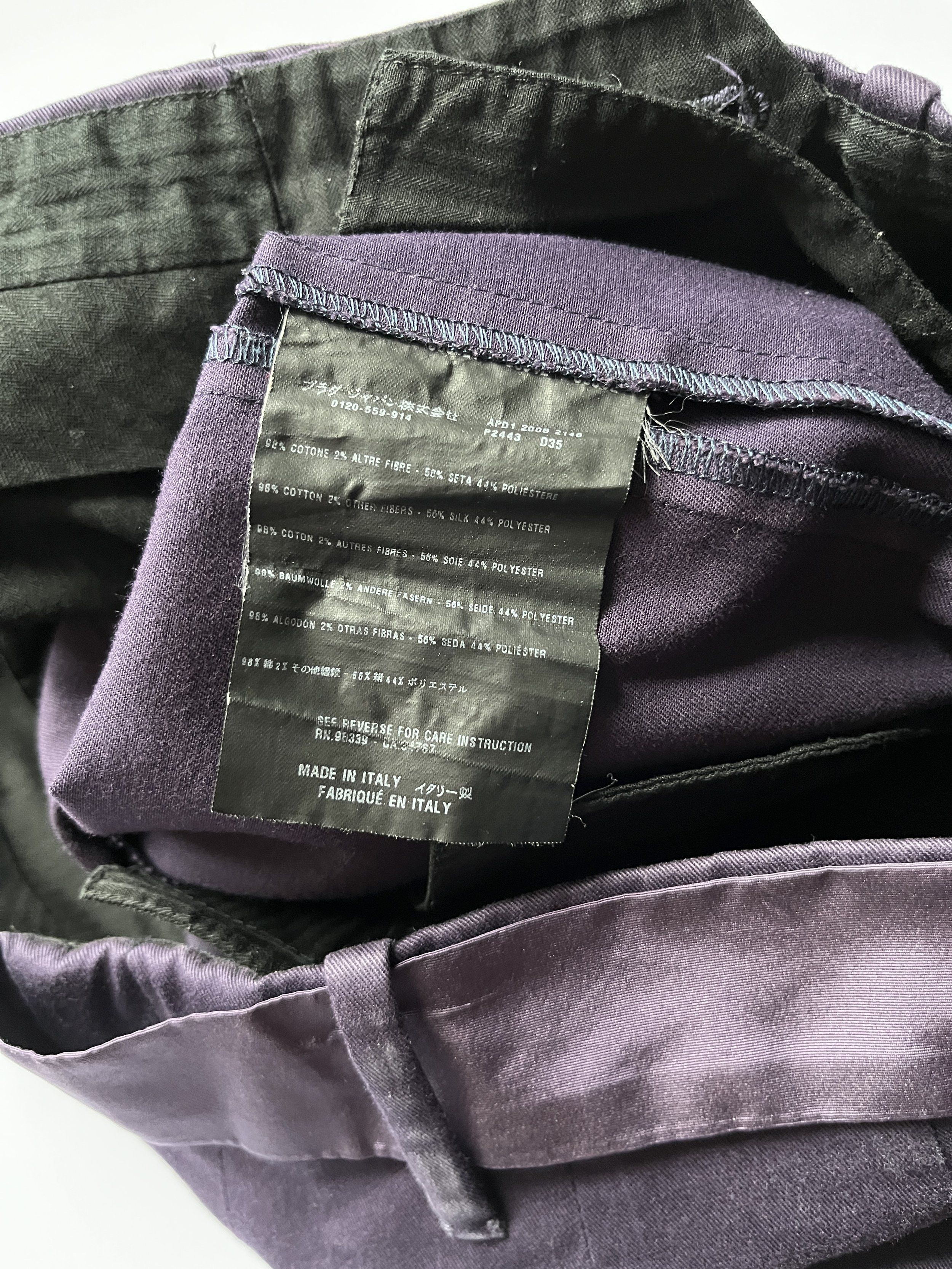 Prada ⚡️QUICK SALE⚡️2008 Prada Purple Trousers Pants Size 30" / US 8 / IT 44 - 5 Thumbnail