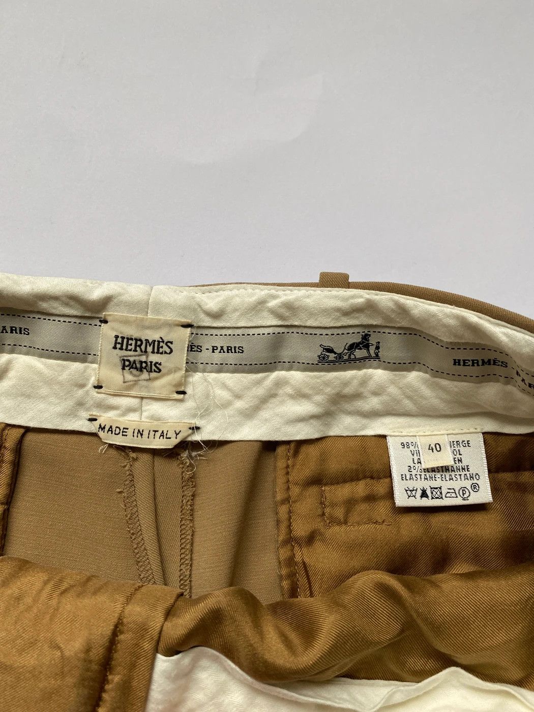 Hermes ⚡️QUICK SALE⚡️Hermès by Margiela Dark Beige Stretchy Pants Size 30" / US 8 / IT 44 - 7 Thumbnail