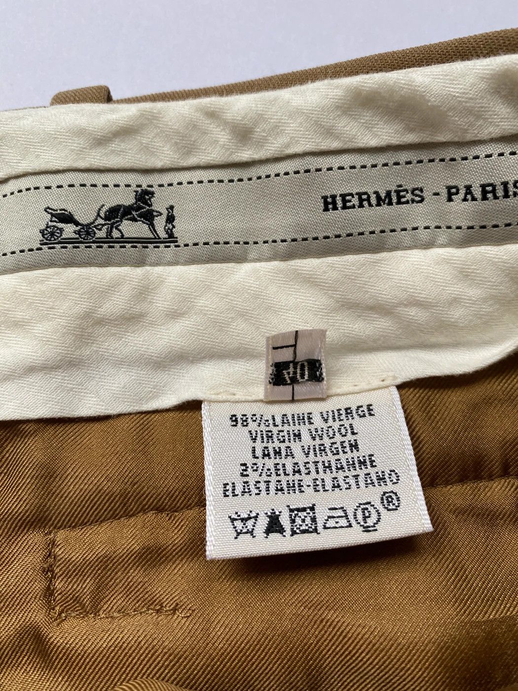 Hermes ⚡️QUICK SALE⚡️Hermès by Margiela Dark Beige Stretchy Pants Size 30" / US 8 / IT 44 - 3 Thumbnail