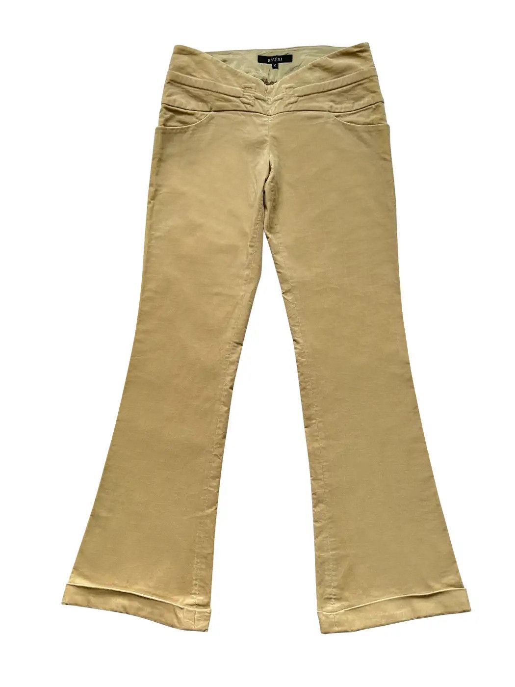 ⚡️QUICK SALE⚡️2005 Gucci Beige Velvet Trousers Pants