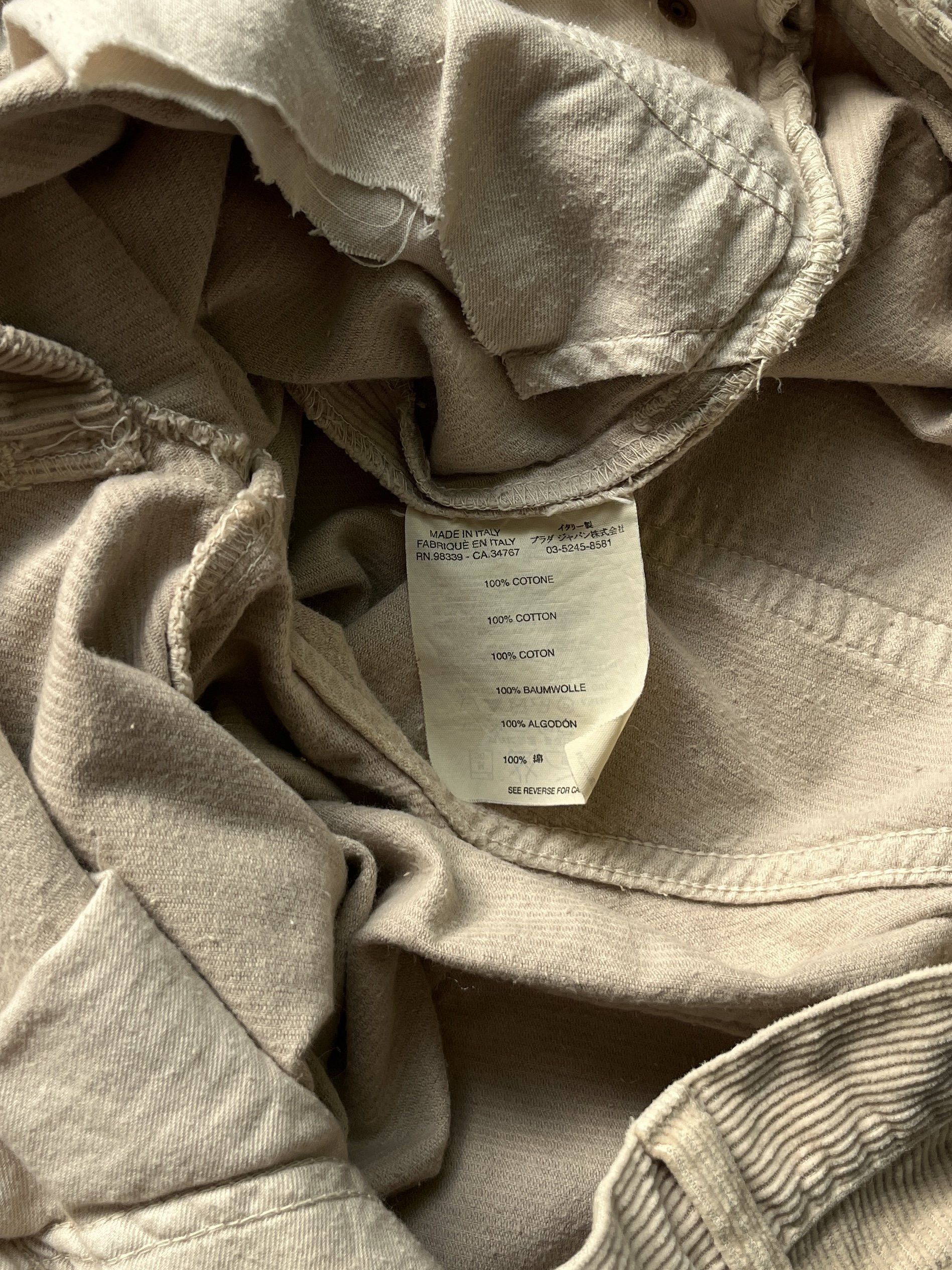 Miu Miu ⚡️QUICK SALE⚡️2000's Miu Miu Beige Corduroy Trousers Pants Size 28" / US 6 / IT 42 - 5 Thumbnail