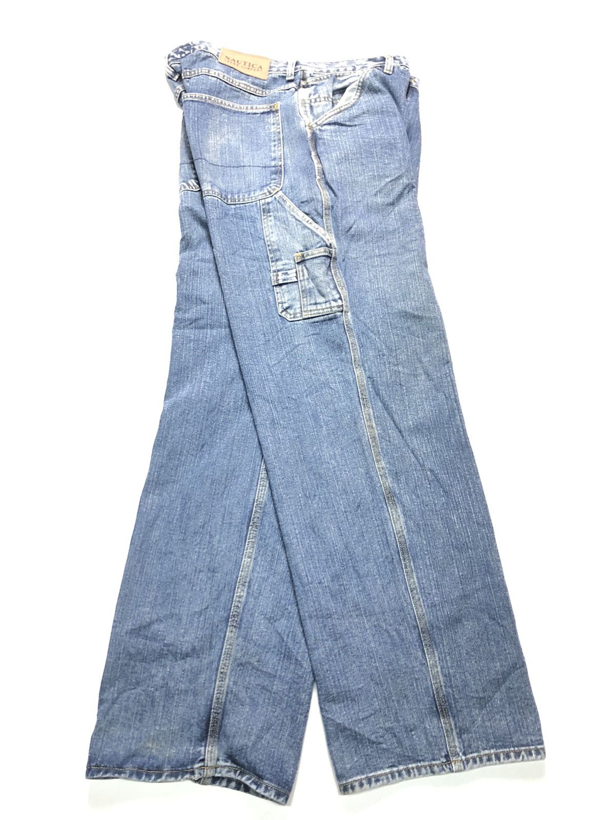Nautica × Vintage VINTAGE NAUTICAL JEANS COMPANY CARPENTER WORKWEAR DENIM Size US 37 - 16 Thumbnail