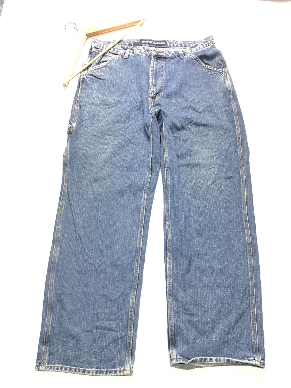 Nautica × Vintage VINTAGE NAUTICAL JEANS COMPANY CARPENTER WORKWEAR DENIM Size US 37 - 6 Thumbnail