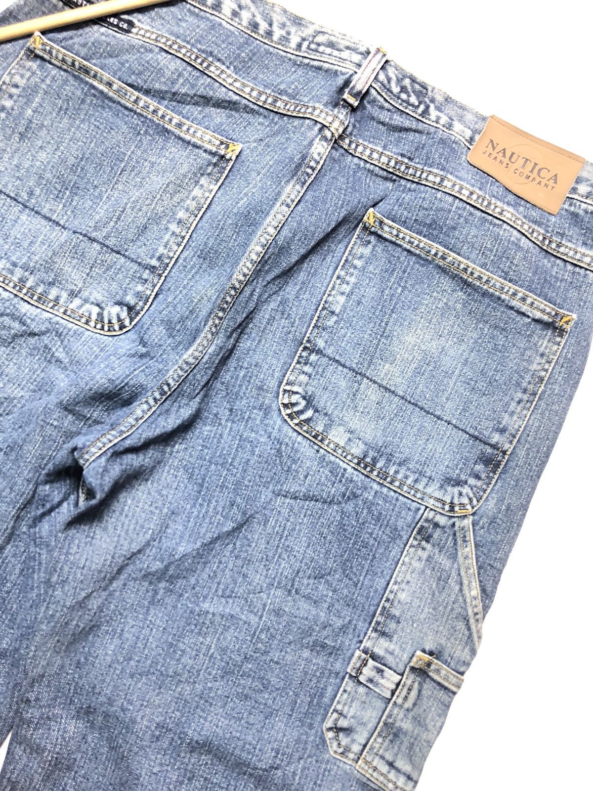 Nautica × Vintage VINTAGE NAUTICAL JEANS COMPANY CARPENTER WORKWEAR DENIM Size US 37 - 1 Thumbnail
