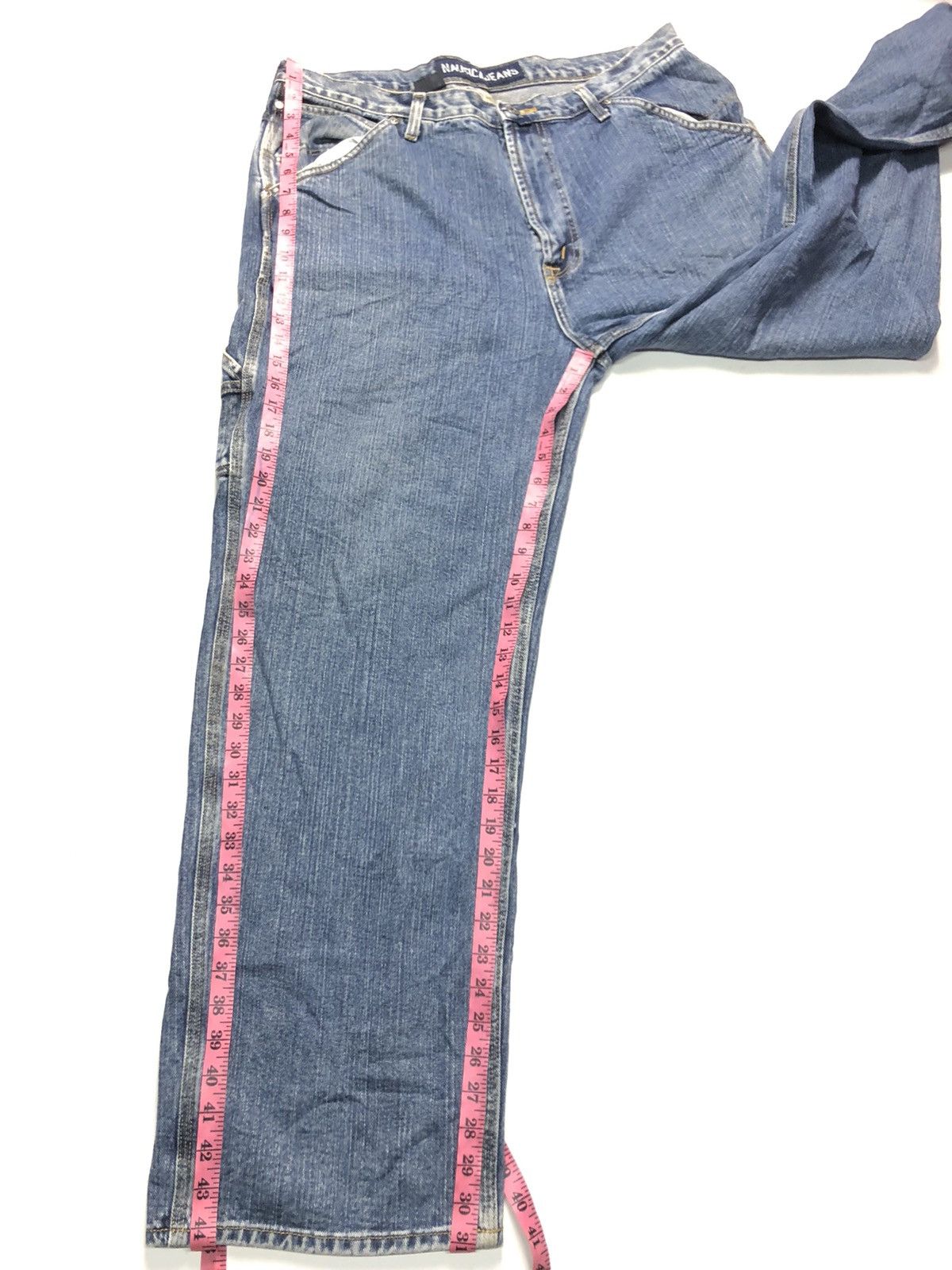 Nautica × Vintage VINTAGE NAUTICAL JEANS COMPANY CARPENTER WORKWEAR DENIM Size US 37 - 18 Thumbnail