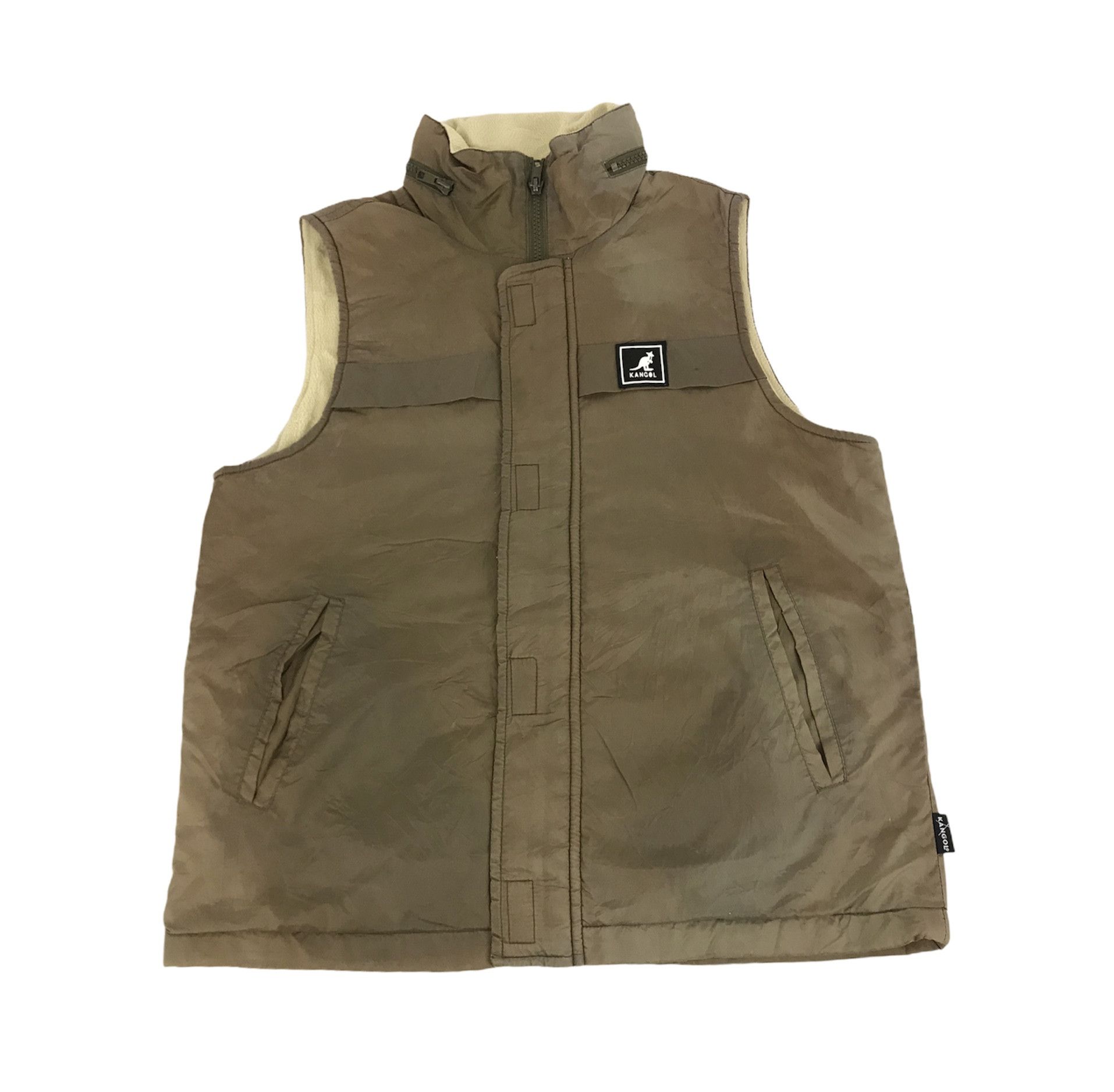 image of Vintage Kangol England Vest Jacket Sherpa Inner Insulated, Men's (Size Small)